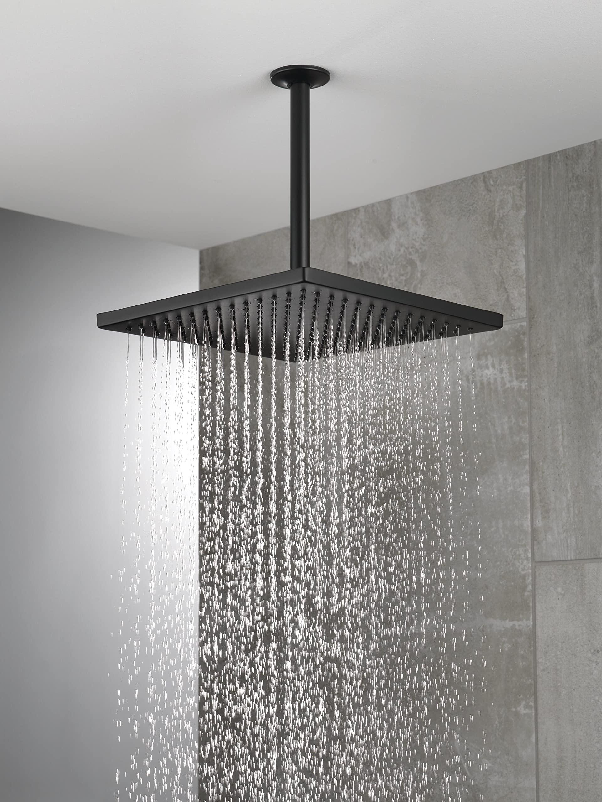 Delta 52159-BL25 Single-Setting Metal Raincan Head, Without Shower Arm, Matte Black - Image 2