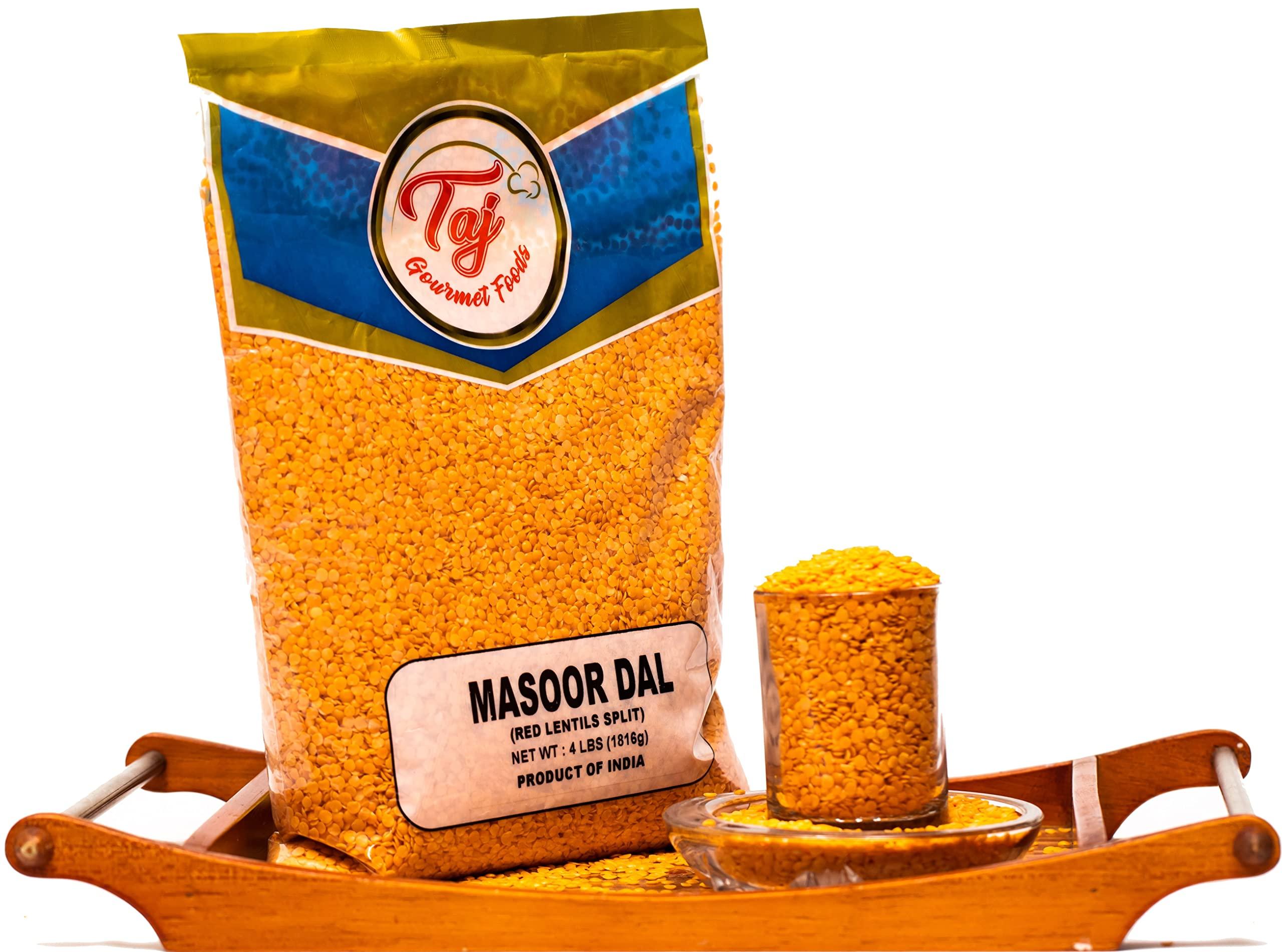 TAJ Premium Indian Masoor Dal, Red Lentils (4-Pounds) - Image 3