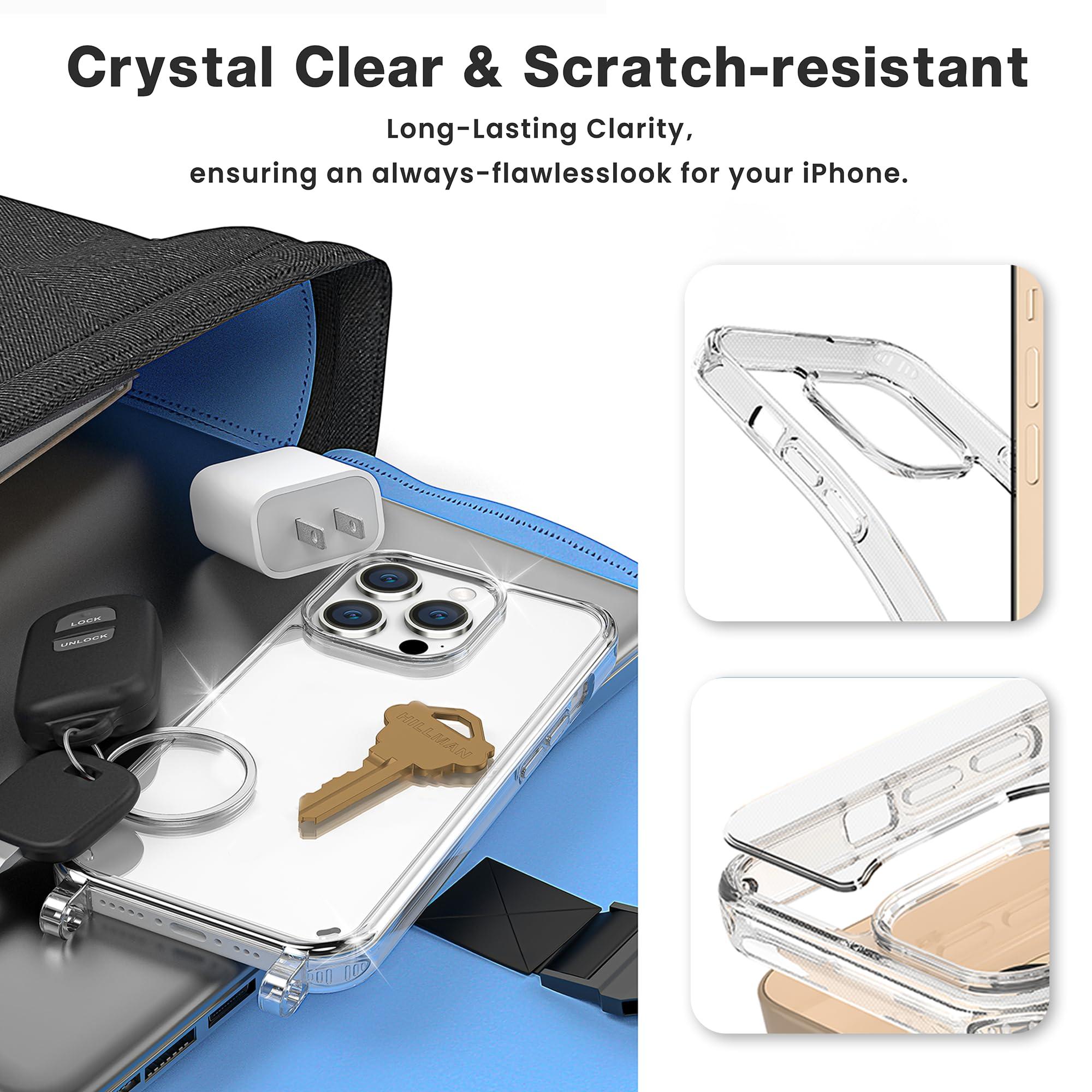 Lawonda Clear Case Compatible with iPhone 16 Case Crossbody Adjustable Strap Shockproof Protective Lanyard Phone Case Grey - Image 6