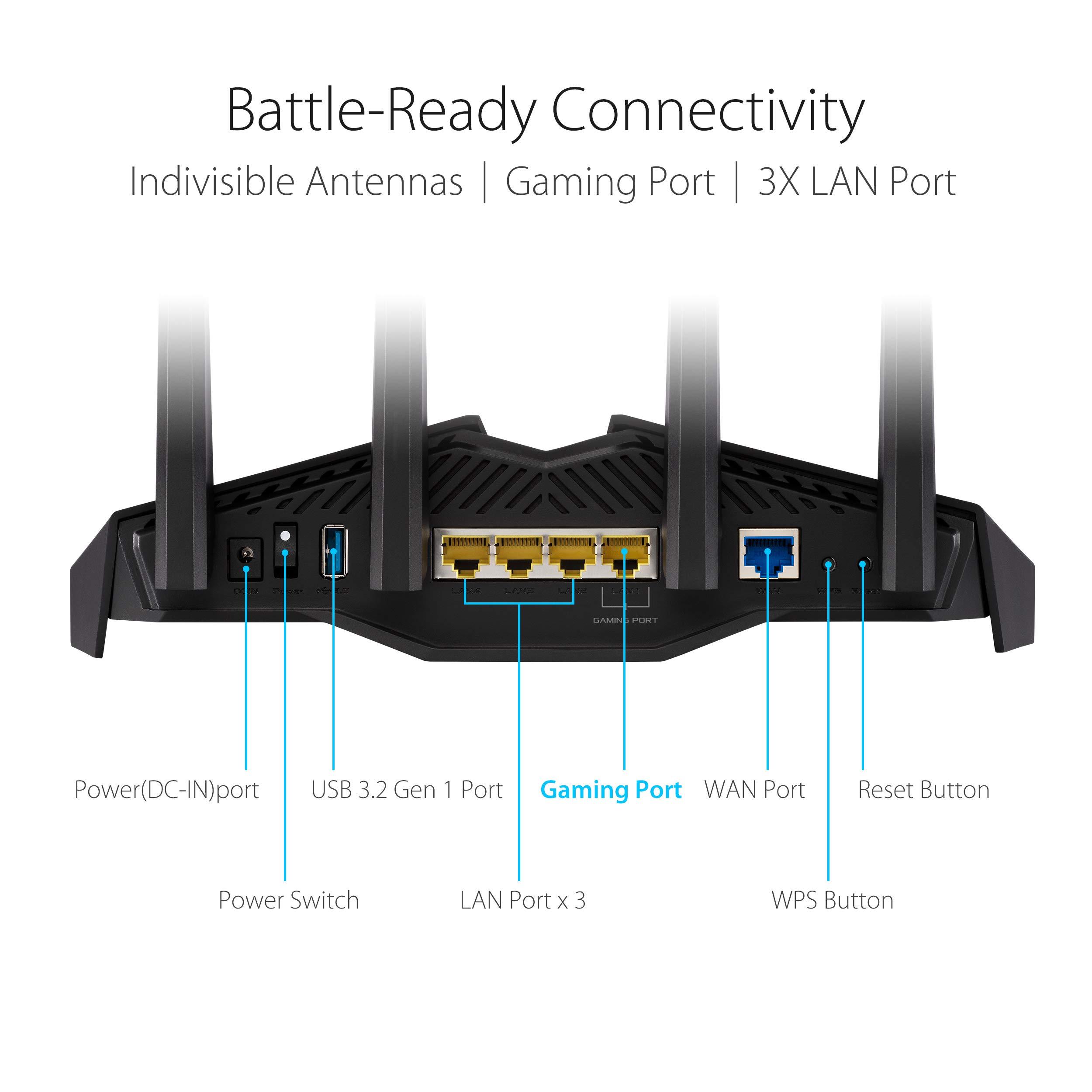 ASUS RT-AX82U (AX5400) Dual Band WiFi 6 Extendable Gaming Router, Gaming Port, Mobile Game Mode, Aura RGB, Included AiProtection Pro Security, Instant Guard, VPN, AiMesh Compatible - Image 6