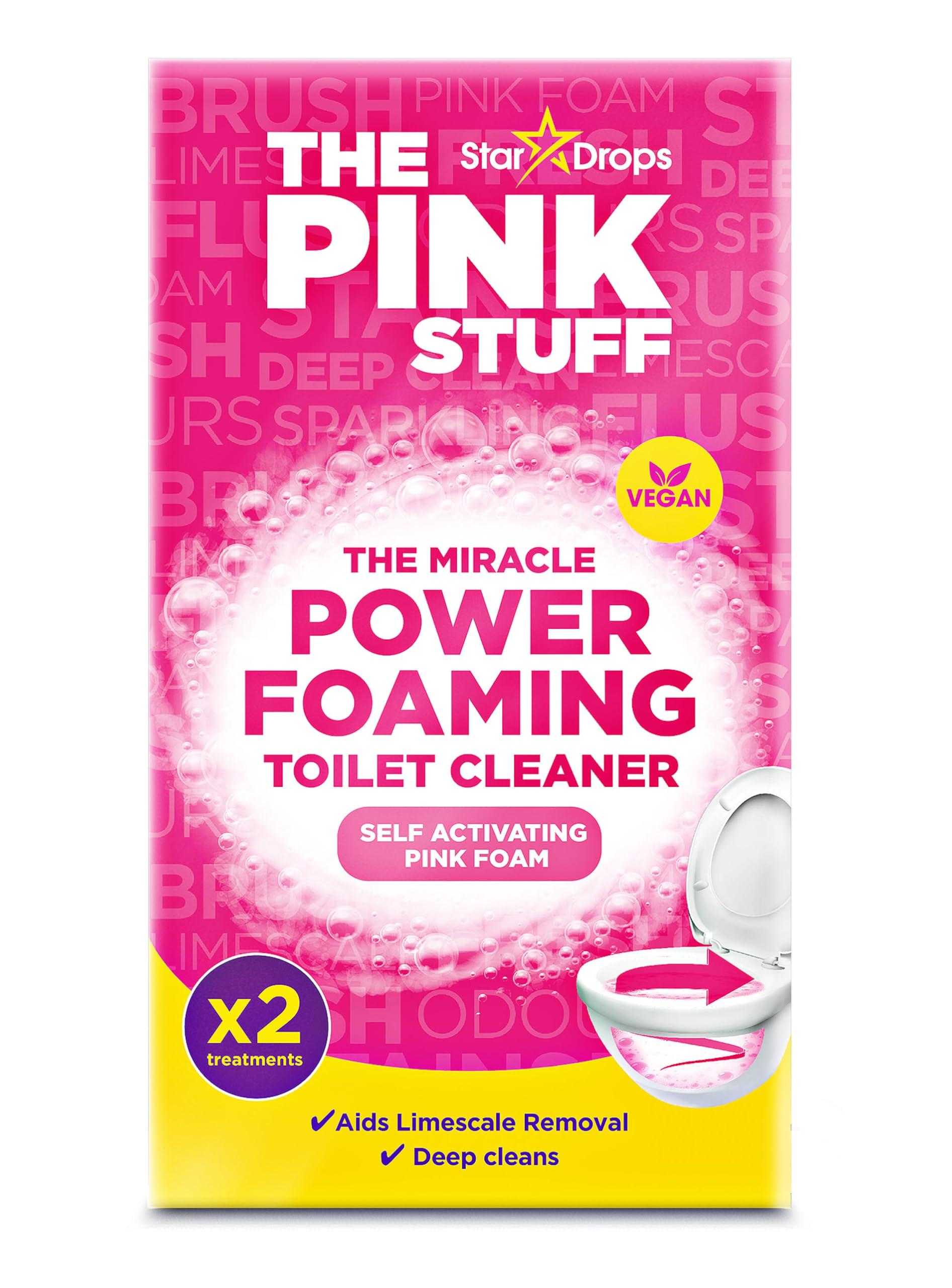 Stardrops - The Pink Stuff - The Miracle Power Foaming Toilet Cleaner - 2 Treatments - Self Activating Pink Foam Pack of 1 (7 Ounce)