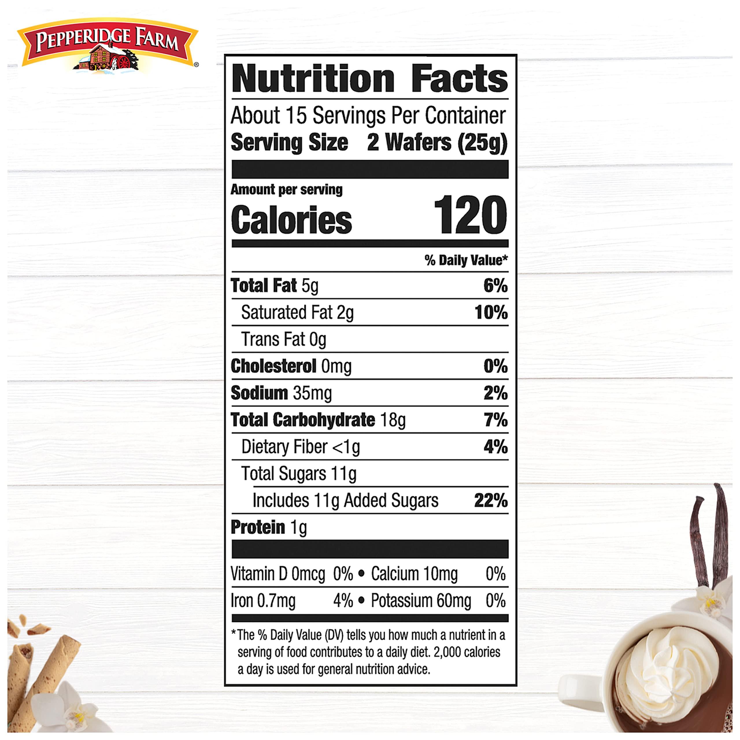 Pepperidge Farm Pirouette Cookies, French Vanilla Flavored Crème Filled Wafers, 13.5 Oz Tin - Image 2
