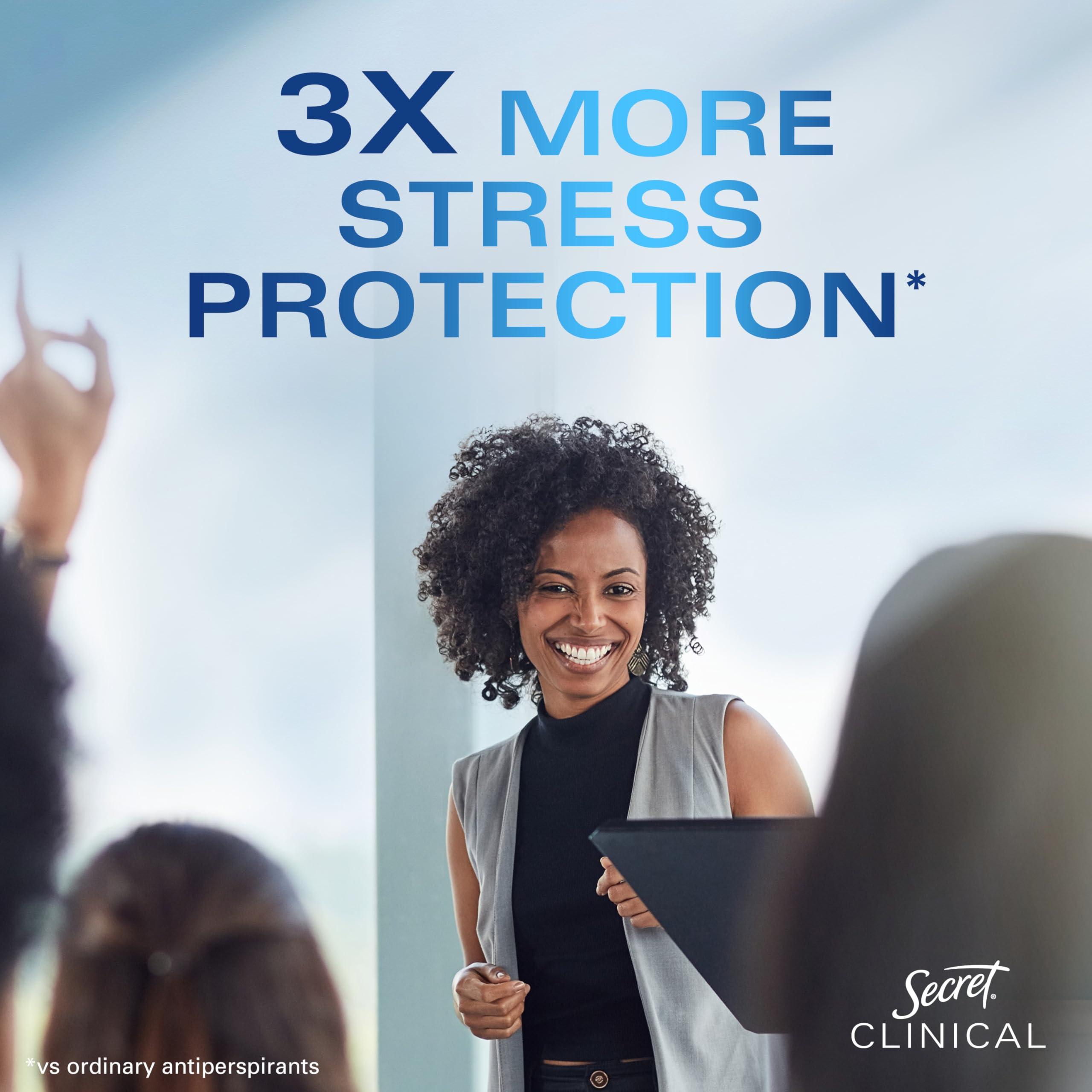 Secret Clinical Strength Antiperspirant Deodorant for Women, 3X Stress Protection, 72hr Sweat & Odor Protection, PH Balancing Minerals, Invisible Solid, Clean Lavender Scent, 2.6 oz - Image 4