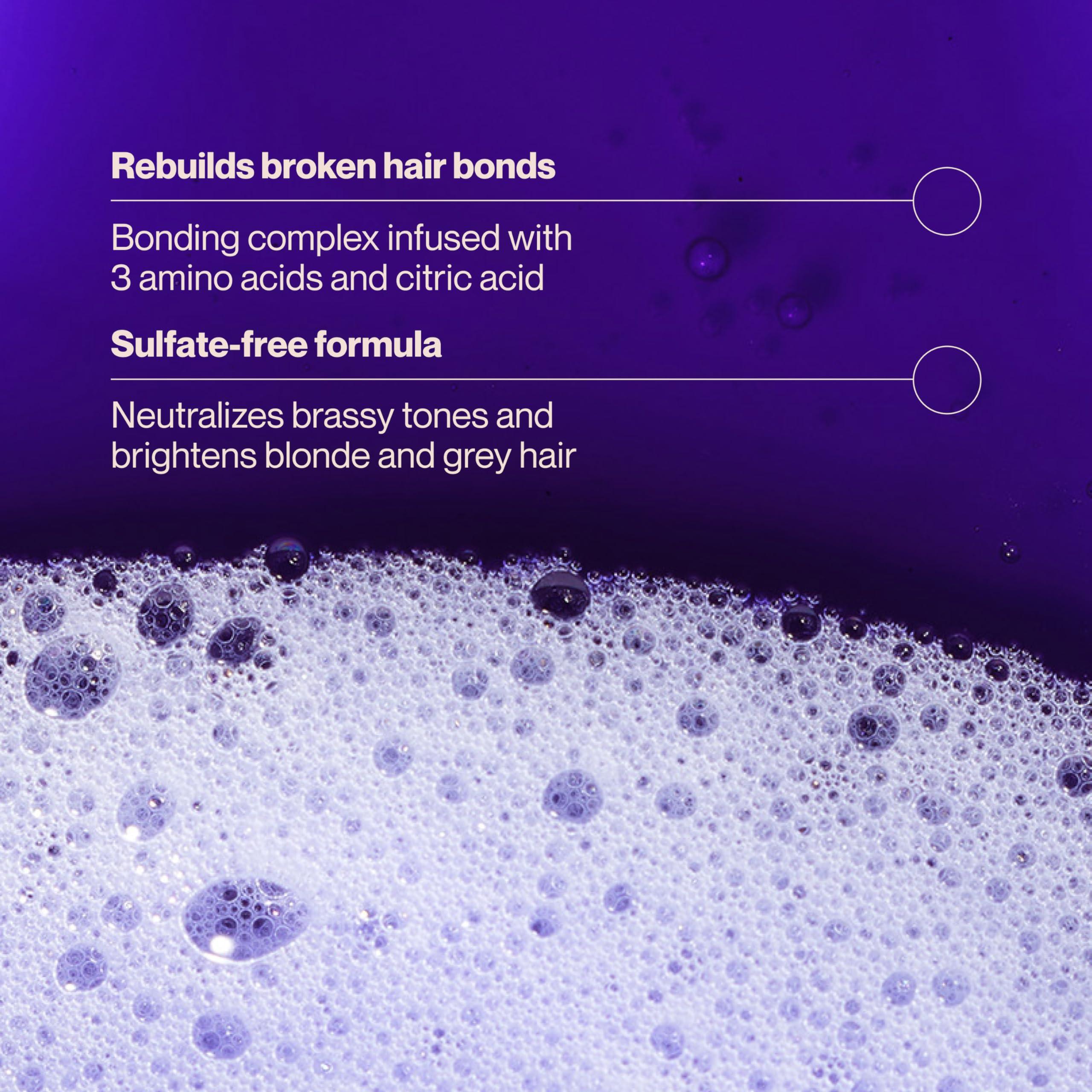 Suave Bonding Infusion Purple Toning Shampoo, for Neutralizing Brassy Tones in Blonde or Gray Hair & Repairing Broken Hair Bonds, 28oz Pump, 4 Pack - Image 3