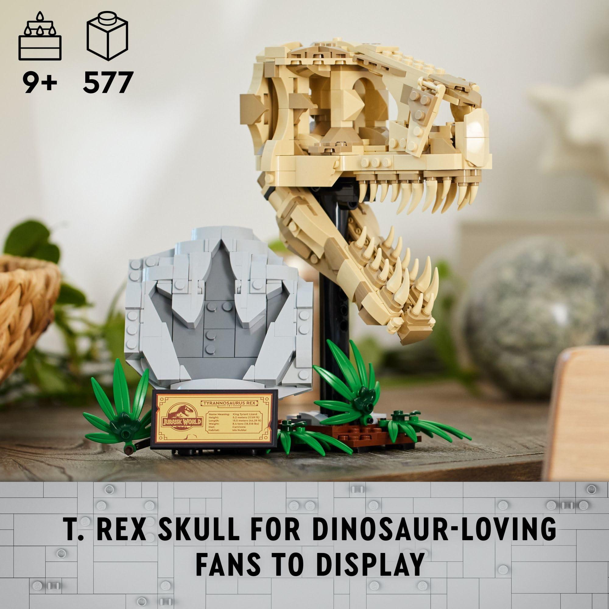 LEGO Jurassic World Dinosaur Fossils: T. rex Skull, Dino Toy for Boys and Girls, Educational Skeleton Model Set with Bones for Kids, Great Gift for Fans of The Jurassic Park Movies, 76964 - Image 3