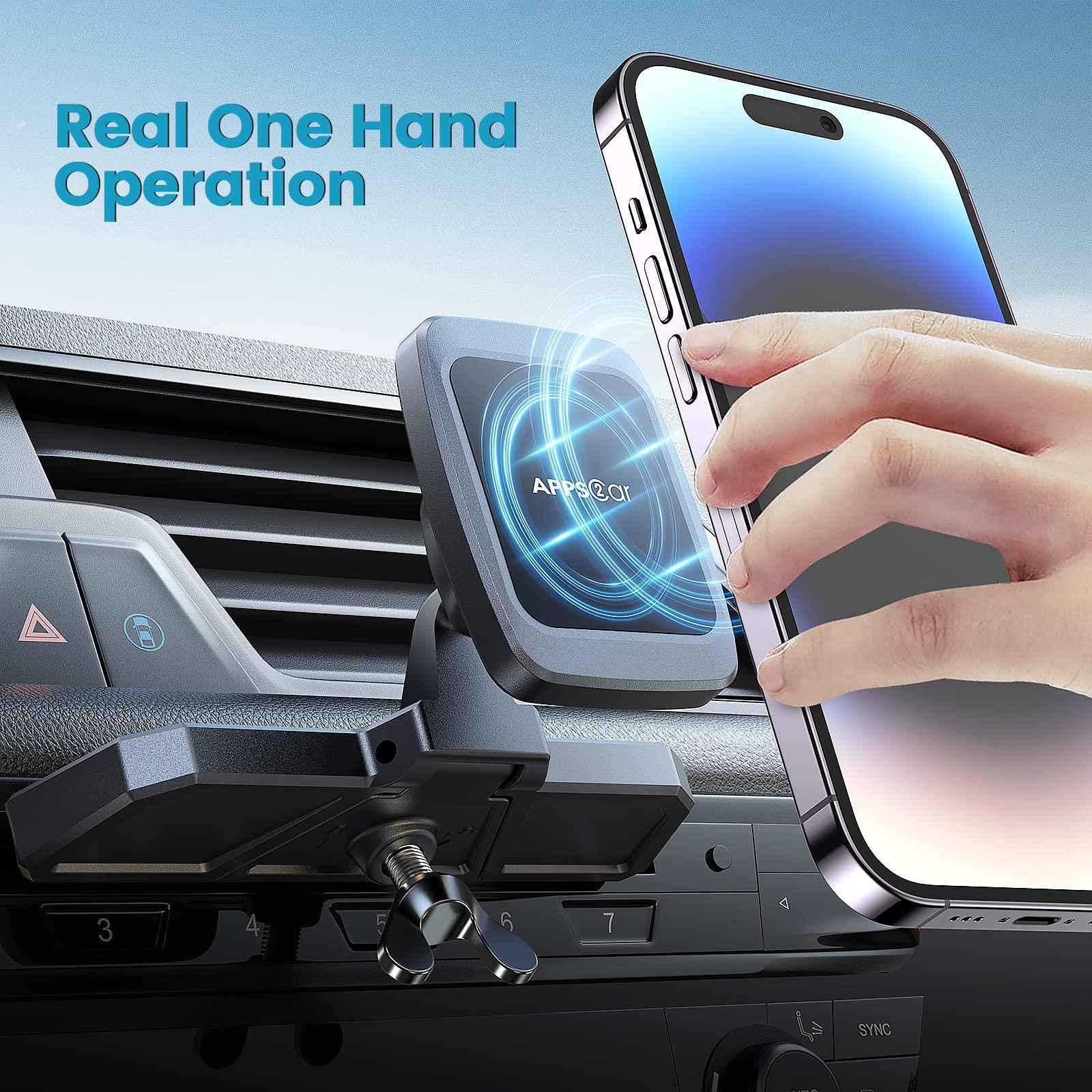 APPS2Car Magnetic CD Phone Holder for Car, Anti Shake Magnet CD Slot Phone Mount, Car Truck Accessories, Compatible with iPhone, Samsung & All Cellphones, for Smartphone Mobile - Image 6