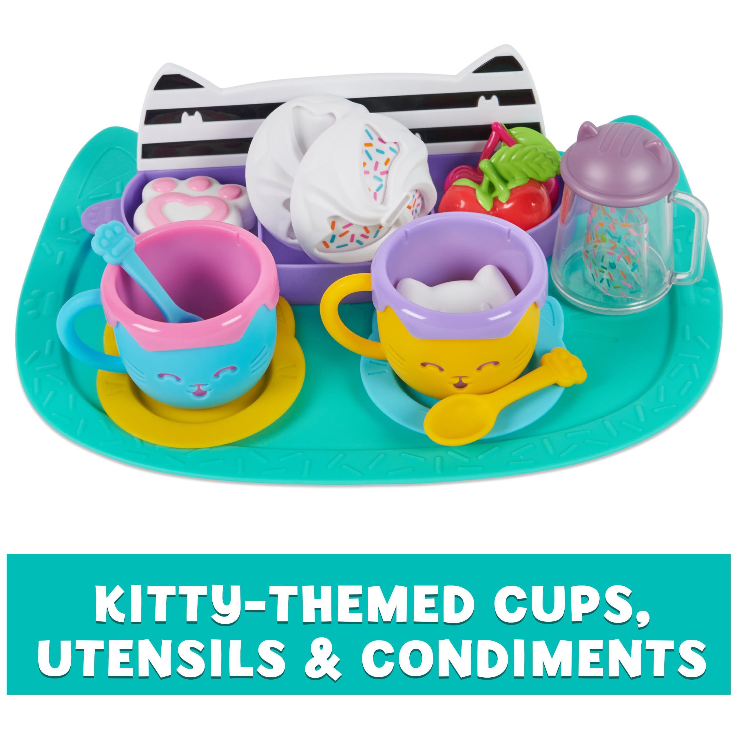 Gabby’s Dollhouse, Sprinkle Party Sweet Treat Set, Pretend Play Kitchen Hot Cocoa Party Set with Fruit & Sprinkles, Kids Toys for Girls and Boys 3+ - Image 5