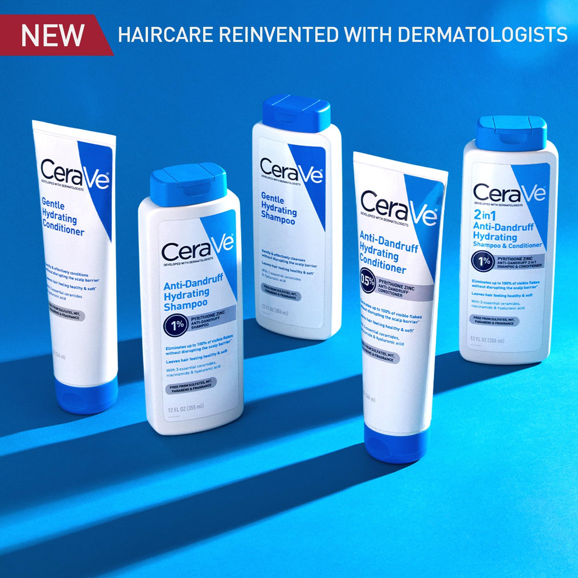 CeraVe Gentle Hydrating Shampoo, With Ceramides, Niacinamide & Hyaluronic Acid For Soft, Healthy Looking Hair & Scalp, Sulfate Free & Color Safe Shampoo, For All Hair Types, 12 Oz - Image 2