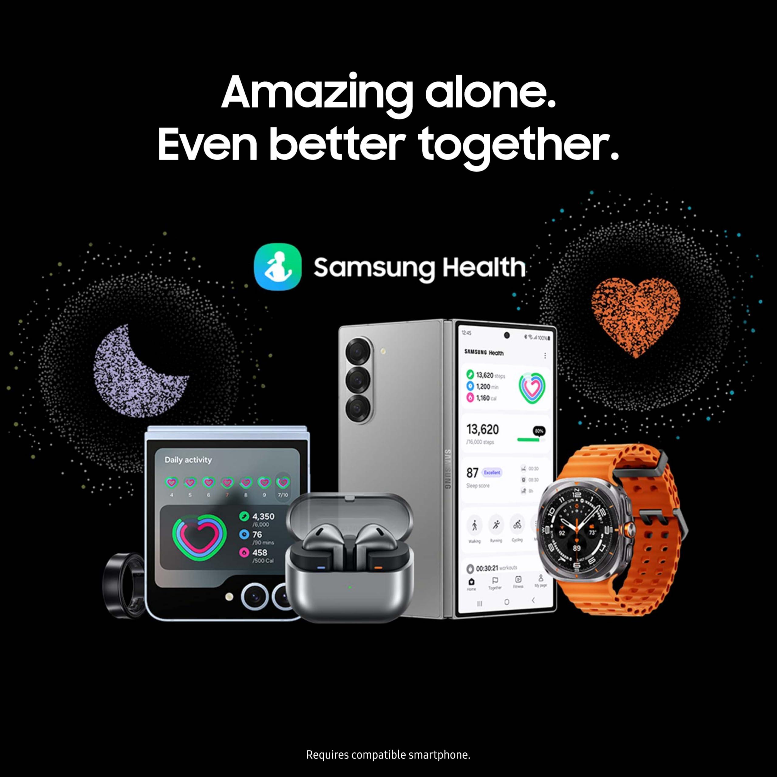 Samsung Galaxy Watch Ultra 47mm LTE AI Smartwatch w/Energy Score, Wellness Tips, Heart Rate Tracking, Sleep Monitor, Fitness Tracker, GPS, 2024,Titanium Silver [US Version, 1Yr Manufacturer Warranty] - Image 10