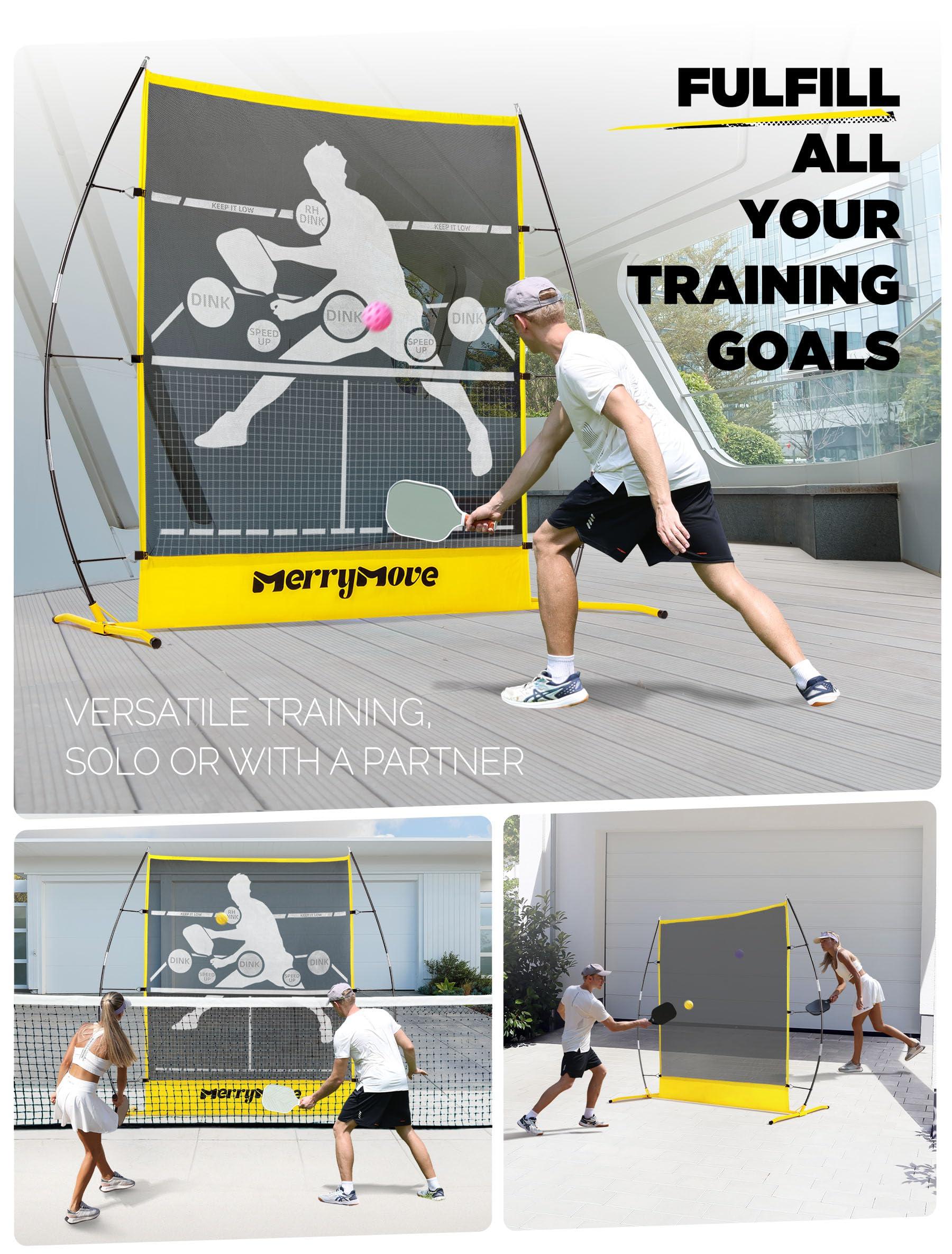 MerryMove Pickleball Practice Rebounder Net: Pickleball Rebounder or 6FT Mini Pickleball Net Portable for Outdoor Driveway Backyard and Indoor Garage - 2in1 Trainer for Dink Volley Training - Image 6