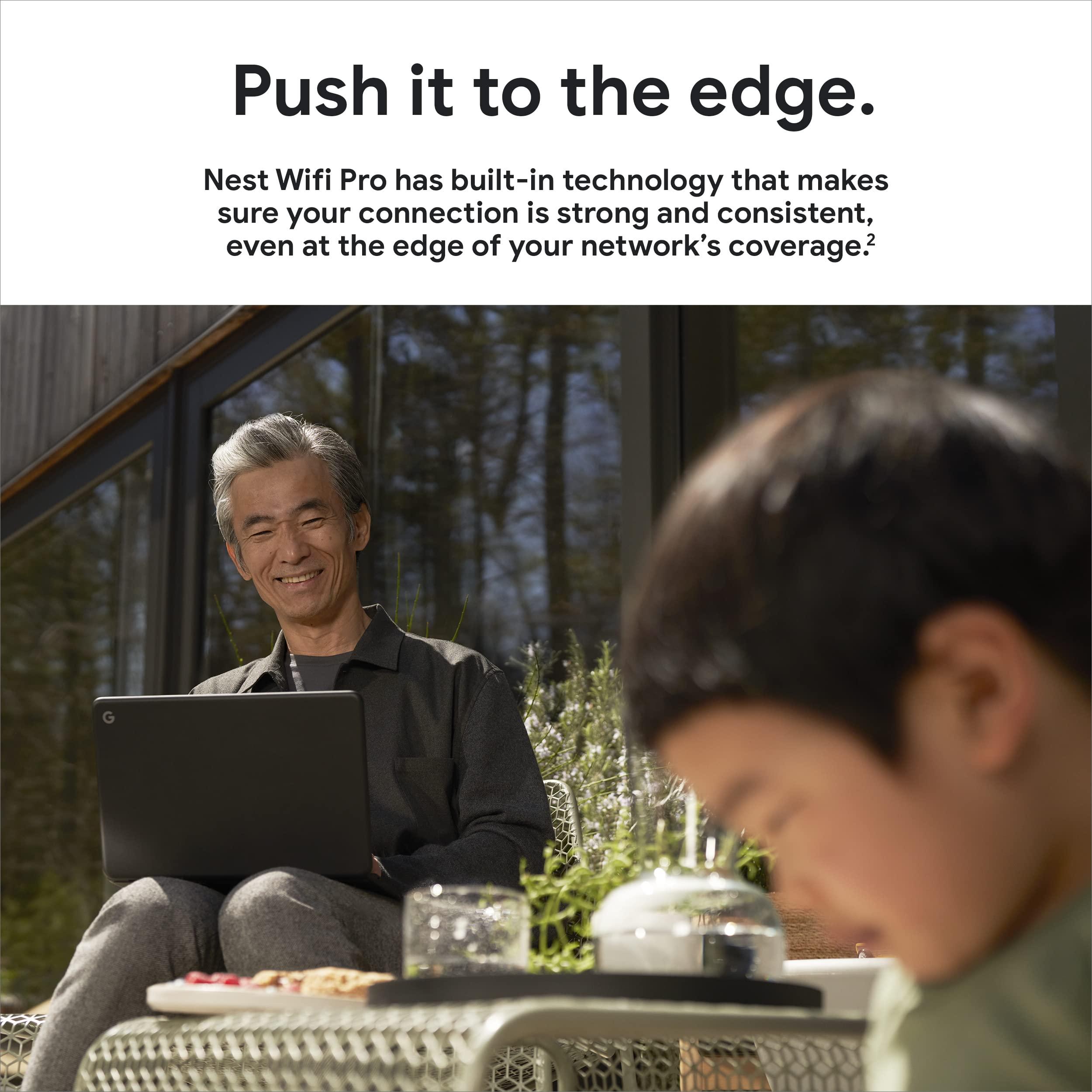 Google Nest WiFi Pro - 6E - Reliable Home Wi-Fi System with Fast Speed and Whole Home Coverage - Mesh Router - 3 Pack - Snow - Image 9