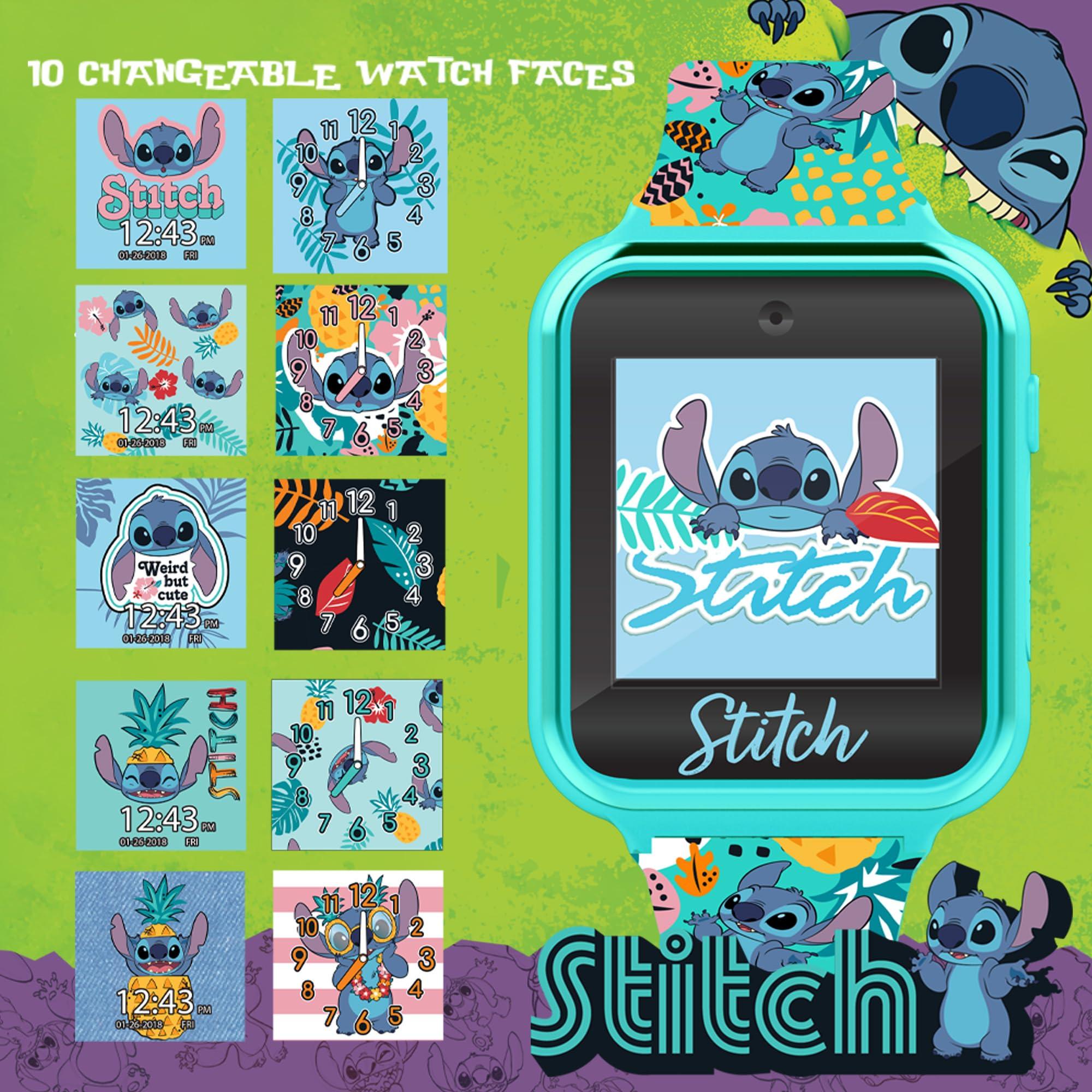 Disney Stitch Kids Smartwatch with Touchscreen, Camera, Games, Timer, Step Counter, Alarm & Calculator – Fun Interactive Watch with 10 Faces & Printed Silicone Strap – Fits Wrists 5.5" to 8" - Image 3