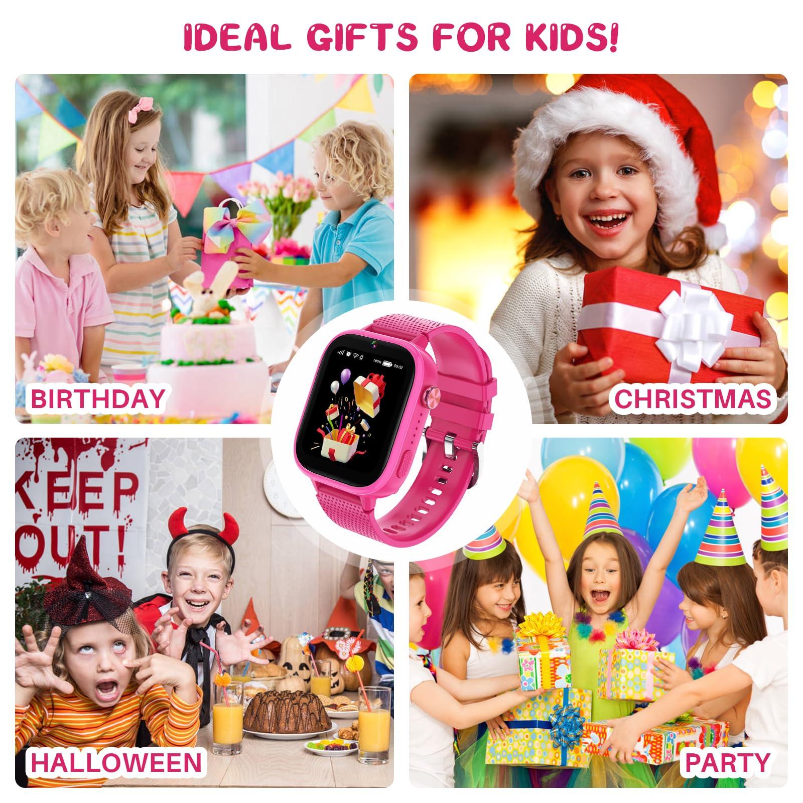 OKYUK 4G Smartwatch, Kids Watch for Kids with SIM Card, 47 Exciting Games, Two-Way Calling Feature, SOS Emergency Call Button Ideal for Kids Aged 3-12, Children’s Cell Phone Alternative (Rose Red) - Image 7