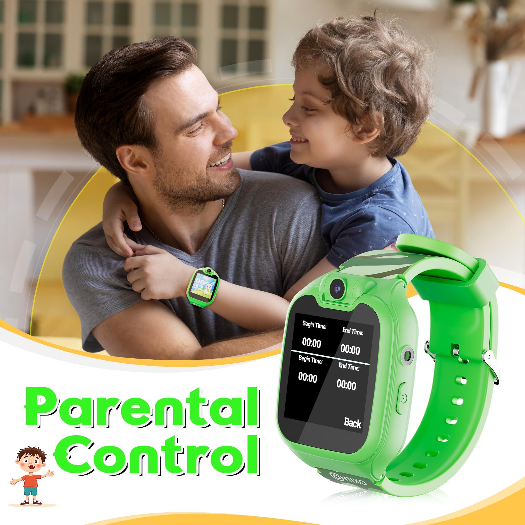 Contixo Kids Smart Watch-HD Touch Screen Educational Smartwatch with Camera, Video & Audio Recording, MP3 Music Player for Kids 3-12 Year Old Boys and Girls Children-Green - Image 5