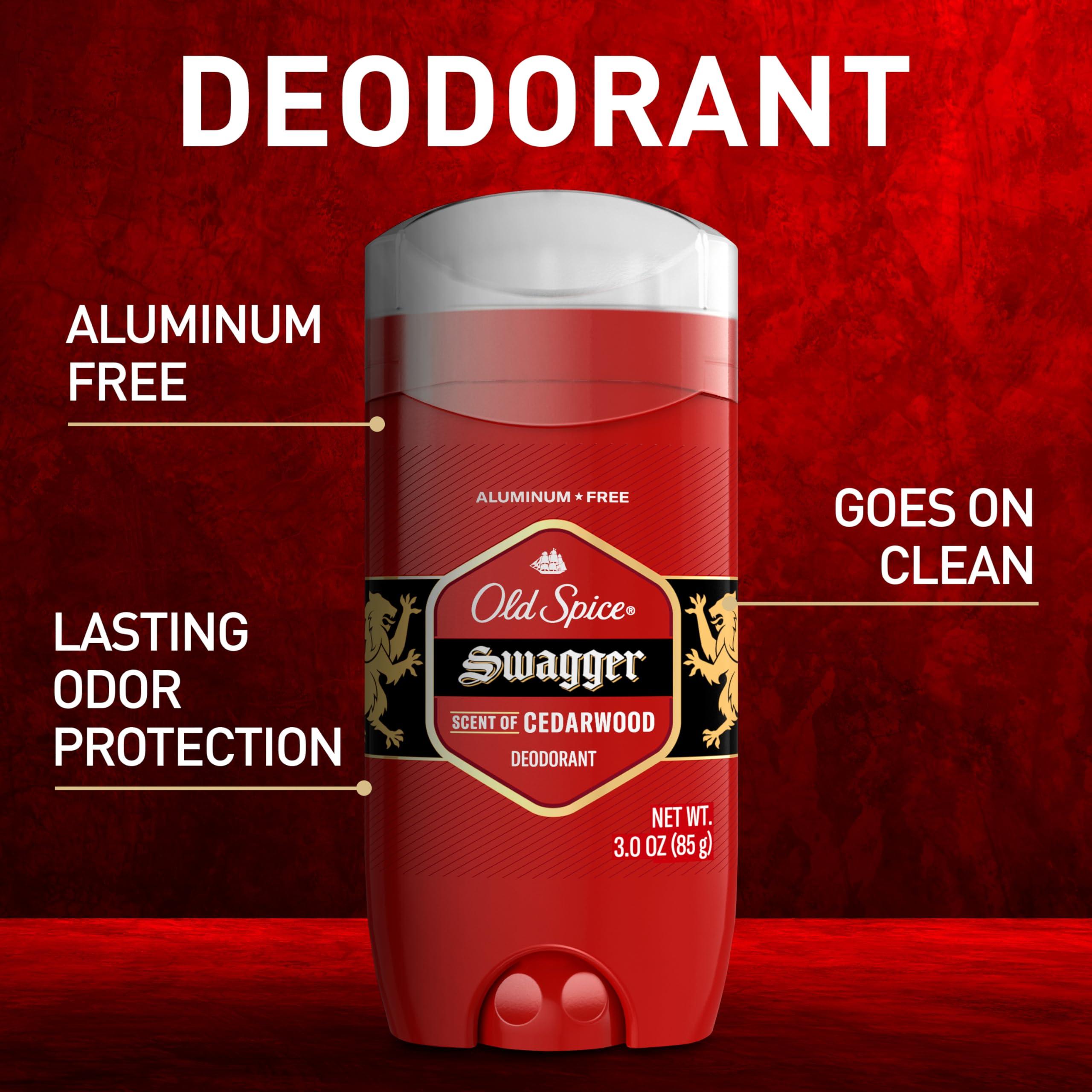 Old Spice Aluminum Free Deodorant for Men, 24/7 Odor Protection, 24/7 Freshness & Lasting Scent, Swagger with Cedarwood Scent, 3.8 oz (Pack of 3) - Image 2