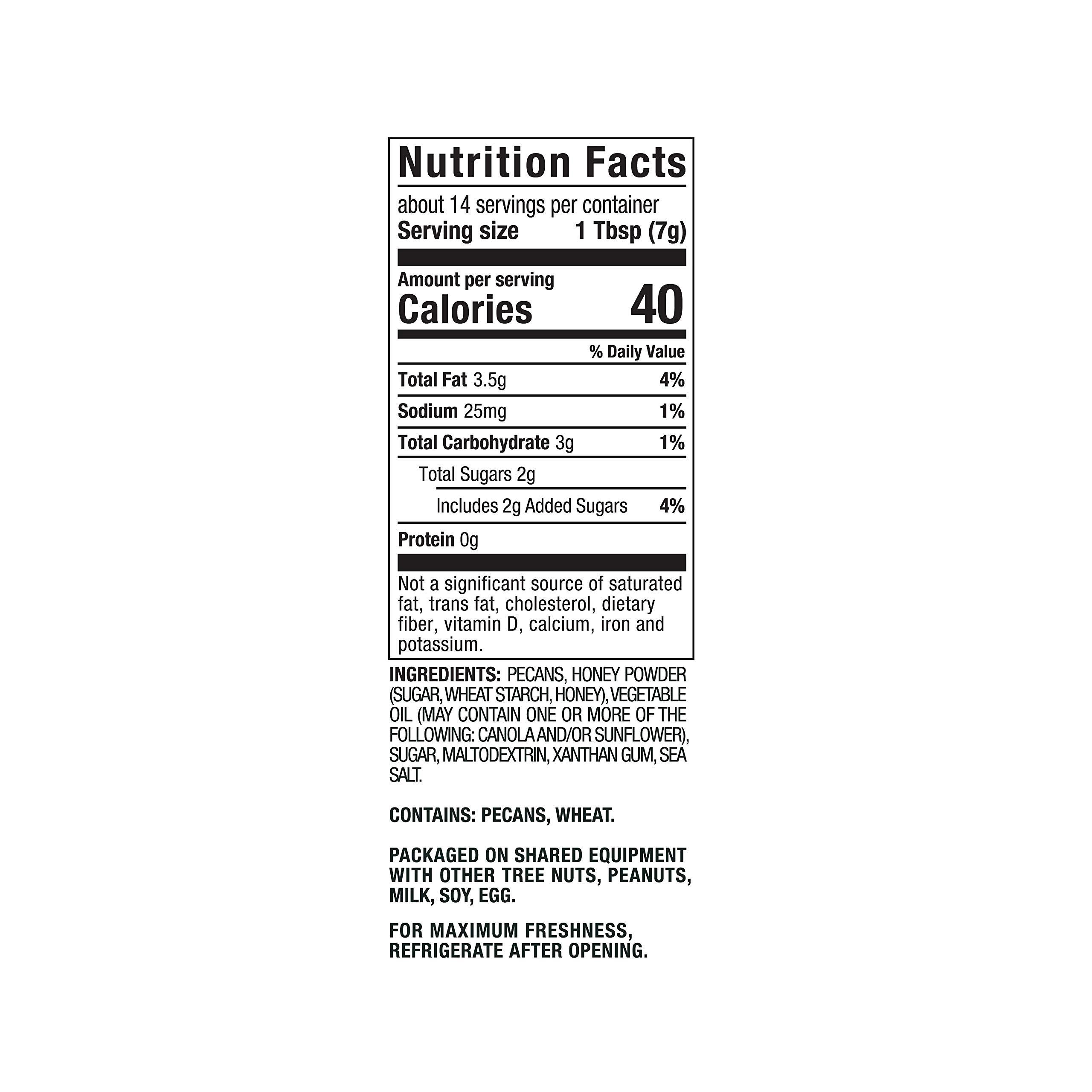Fresh Gourmet Pecan Pieces | Honey Roasted Flavor | 3.5 Ounce | Crunchy Snack and Salad Topper - Image 3