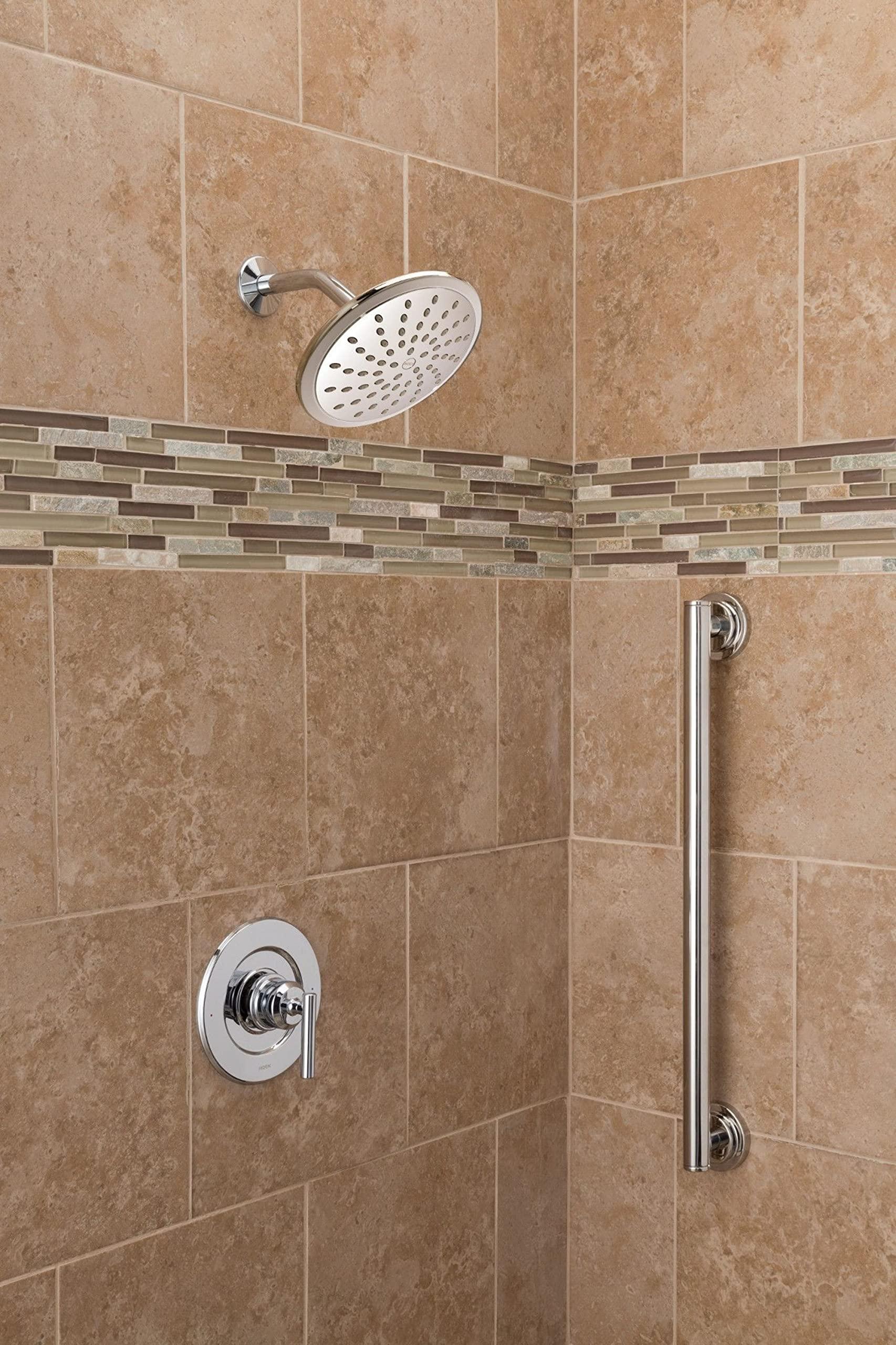 Moen Chrome Bathroom 8-Inch Wide Fixed Rainfall Showerhead, 6345 - Image 5