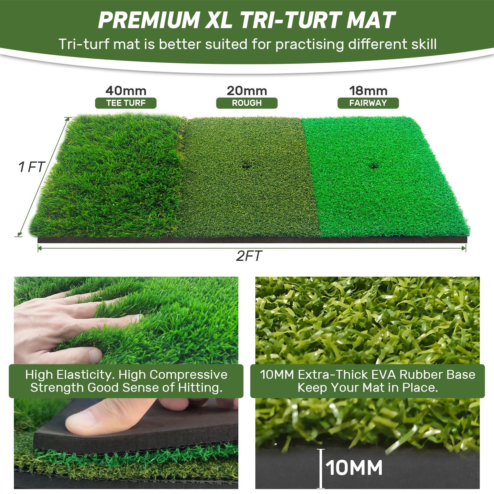 KLAODOT Golf Net with Practice Mat,Golf Hitting Aid Nets 10x7FT for Backyard Driving Chipping Training Swing with Target Mat Balls for Outdoor Indoor，Gifts for Men Dad Him and Golfer - Image 5