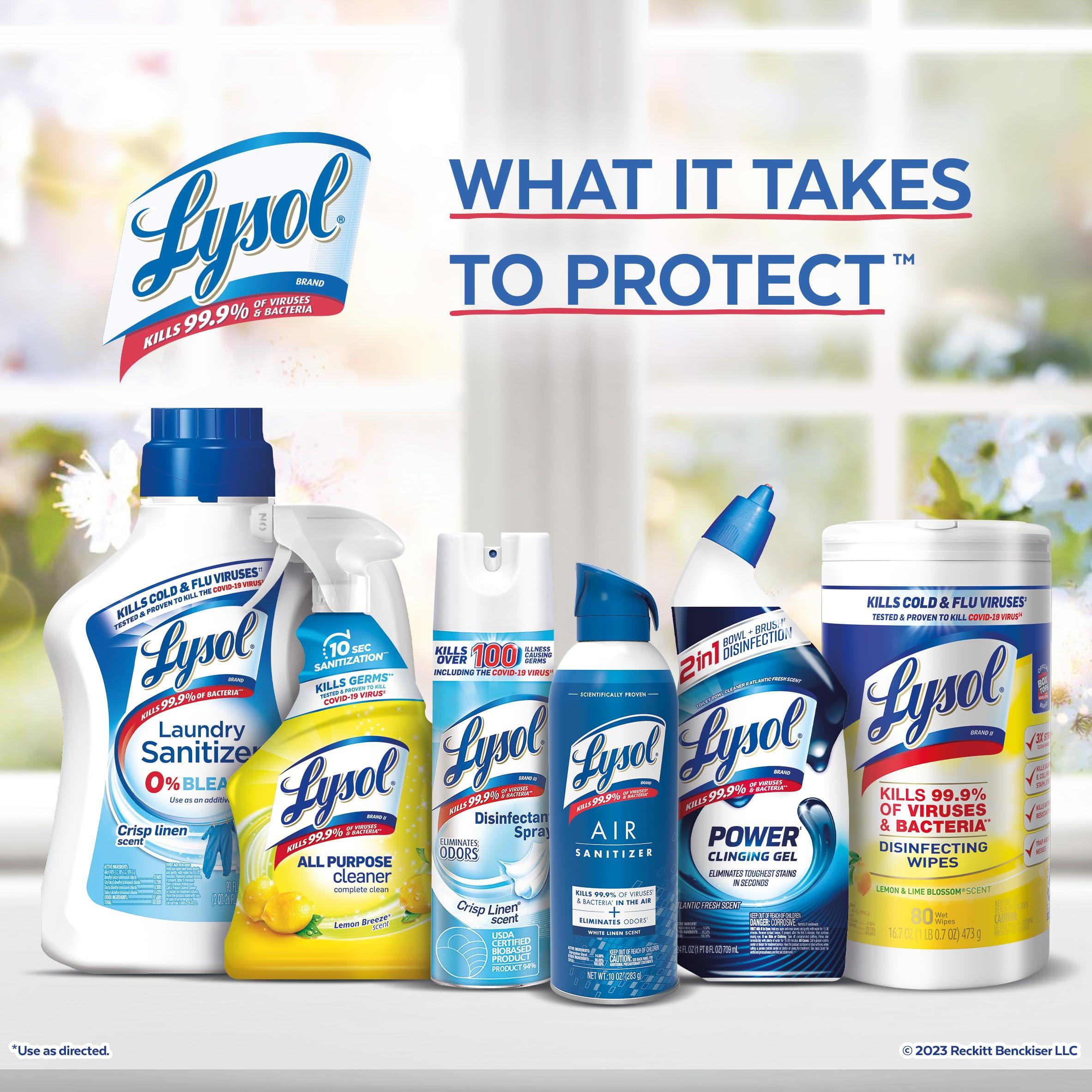Lysol Multi-Surface Cleaner, Sanitizing and Disinfecting Pour, to Clean and Deodorize, Sparkling Lemon and Sunflower Essence, 90 Fl Oz - Image 6
