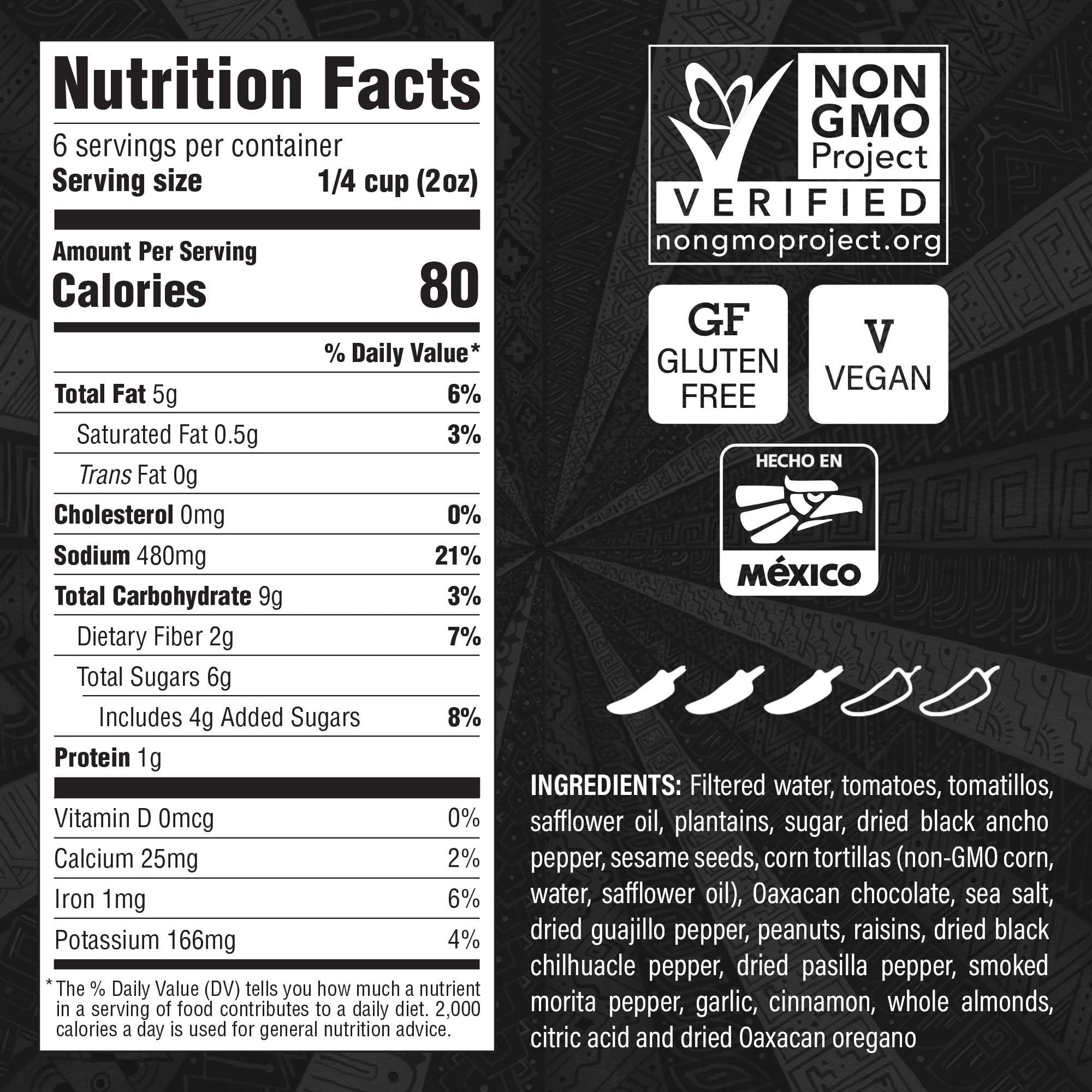 Ya Oaxaca - Mole Sauce - Negro - Medium Spice Flavor - Blend of Smoked & Dried Chiles, Spices, & Chocolate - Vegan, Non-GMO, Gluten Free - Great in Enchiladas, Tacos, Nachos, Tortillas - 12oz - Image 2