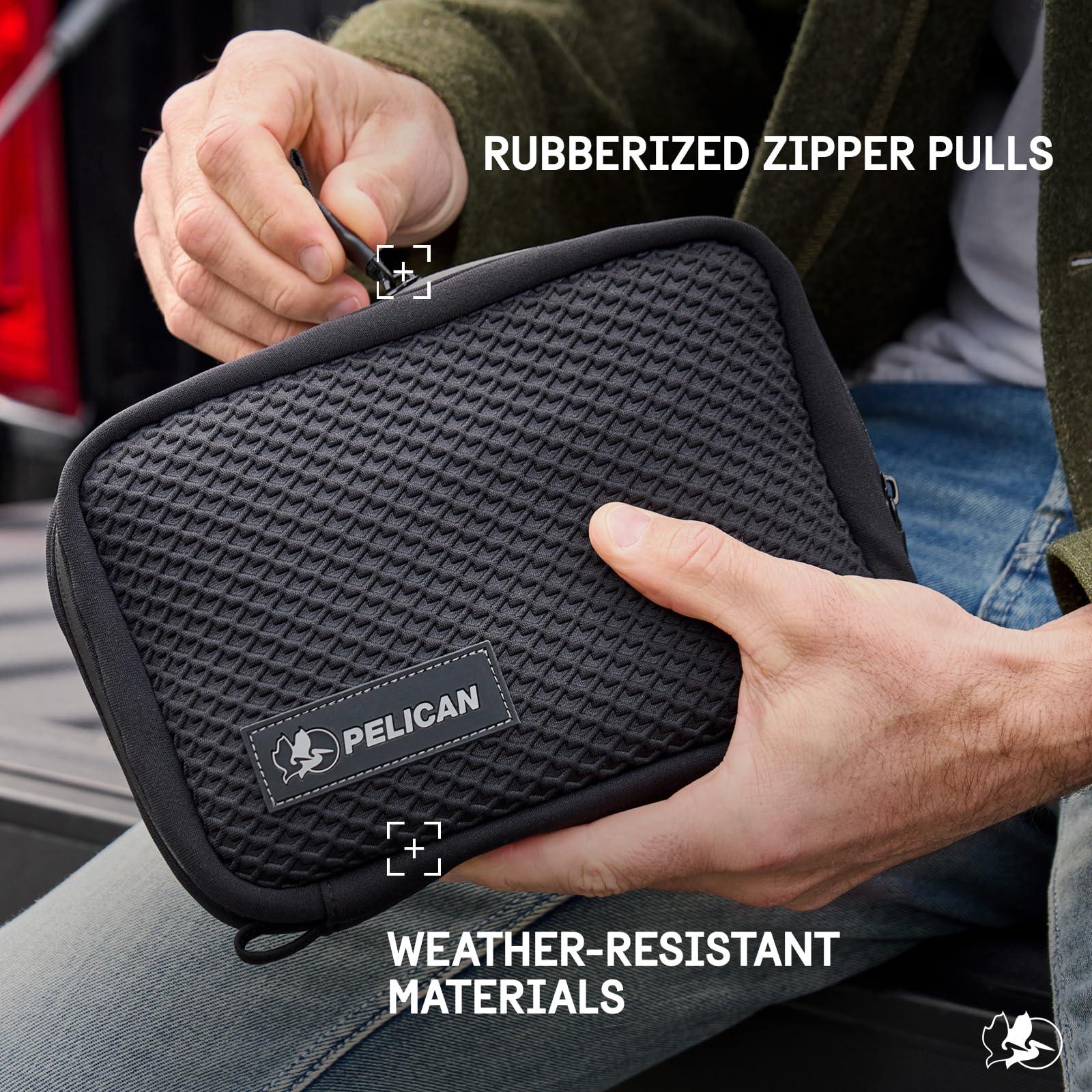 Pelican Electronic Organizer Travel Case - Portable Storage Bag with Multiple Storage Mesh Pockets for Cables, Chargers, Power Bank, AirPods - Cord Organizer and Airplane Travel Essentials Bag - Black - Image 5