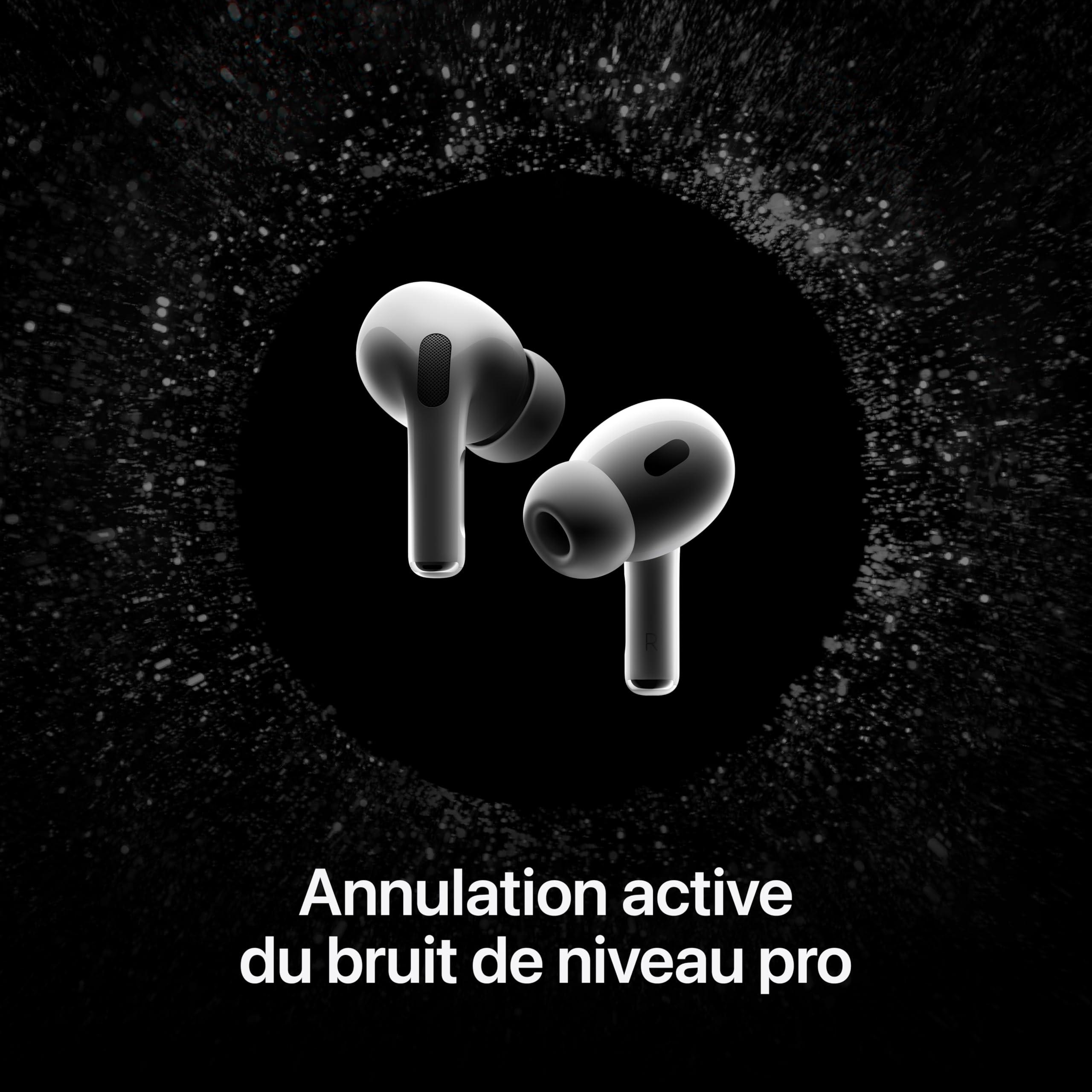 Apple AirPods Pro (2nd Generation) Wireless Ear Buds with USB-C Charging, Up to 2X More Active Noise Cancelling Bluetooth Headphones, Transparency Mode, Adaptive Audio, Personalized Spatial Audio - Image 6