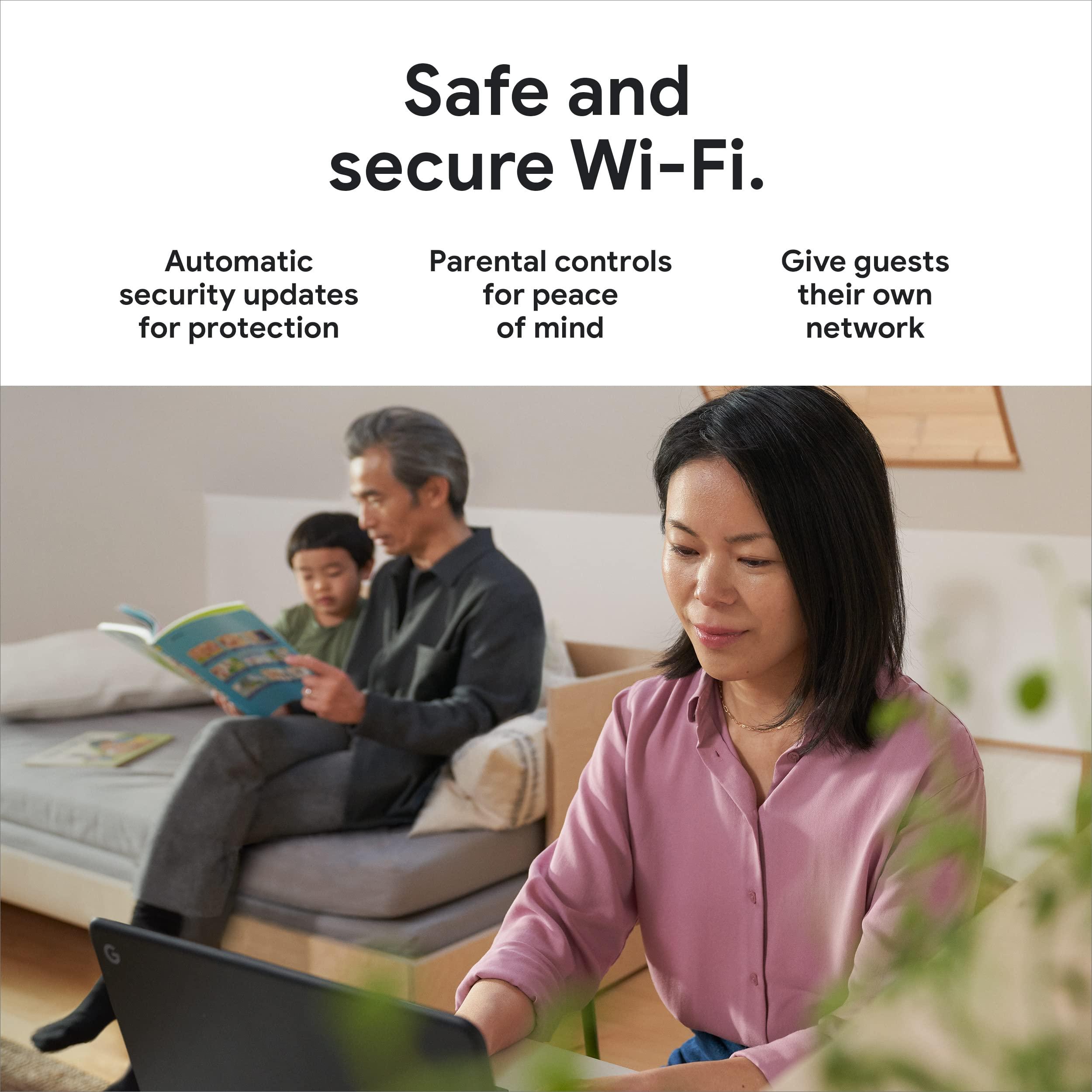 Google Nest WiFi Pro - 6E - Reliable Home Wi-Fi System with Fast Speed and Whole Home Coverage - Mesh Router - 3 Pack - Snow - Image 4