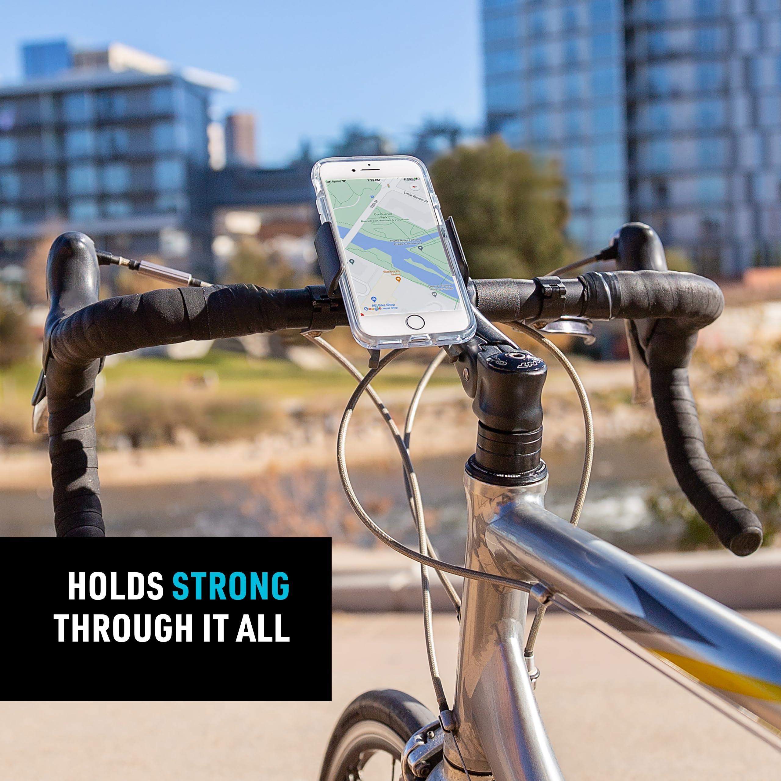 Nite Ize Squeeze Rotating Smartphone Bar Mount - Bike Mount Phone Holder for Handlebars - Phone Holster Accessories - Rotating Phone Holder with Easy-to-Squeeze Levers - Black - Image 5