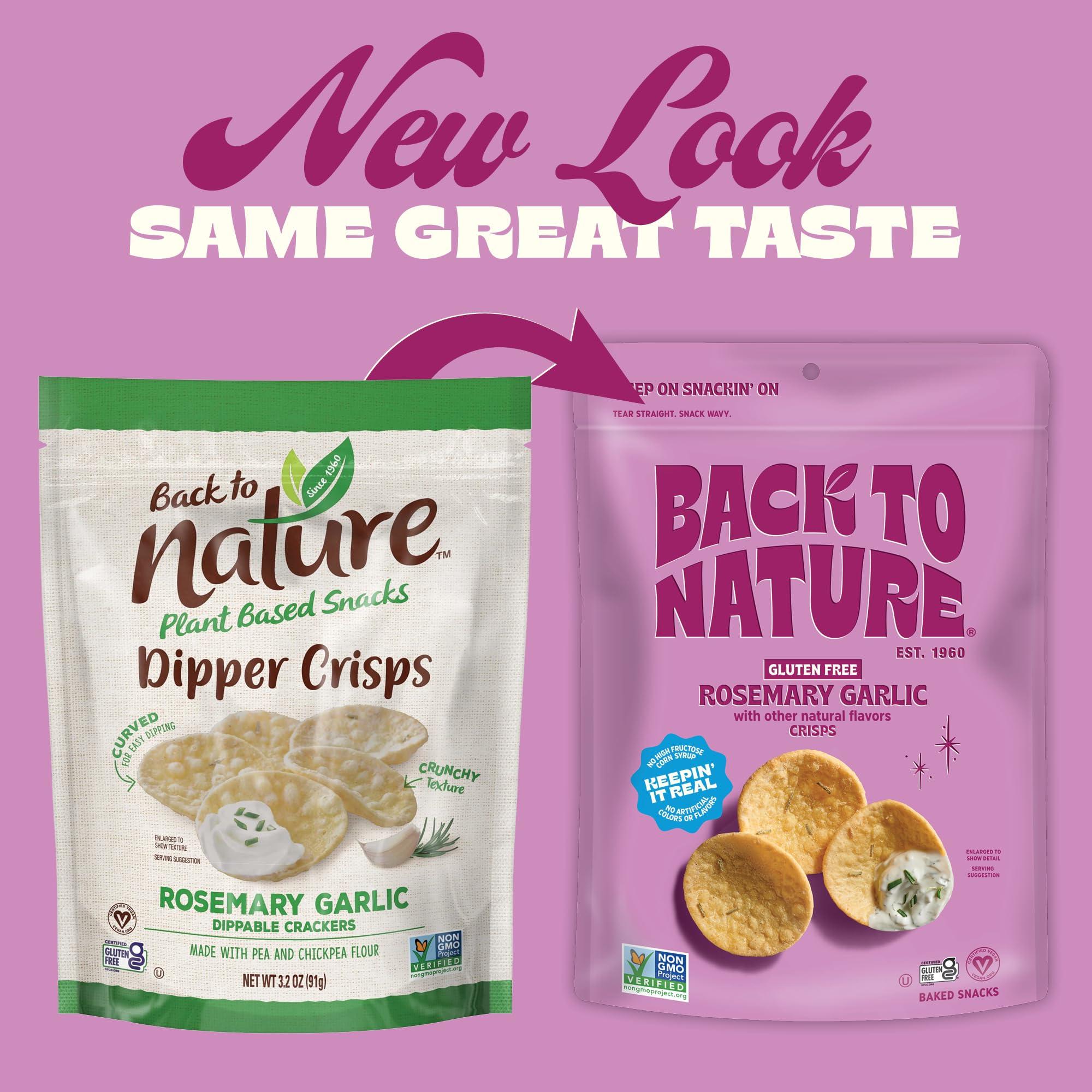 Back to Nature Gluten Free Crackers, Rosemary Garlic Dipper Crisps - Vegan, Non-GMO, Crackers for Dipping - seriously tasty snacks, 3.2 Ounce​ (Pack of 6) - Image 6