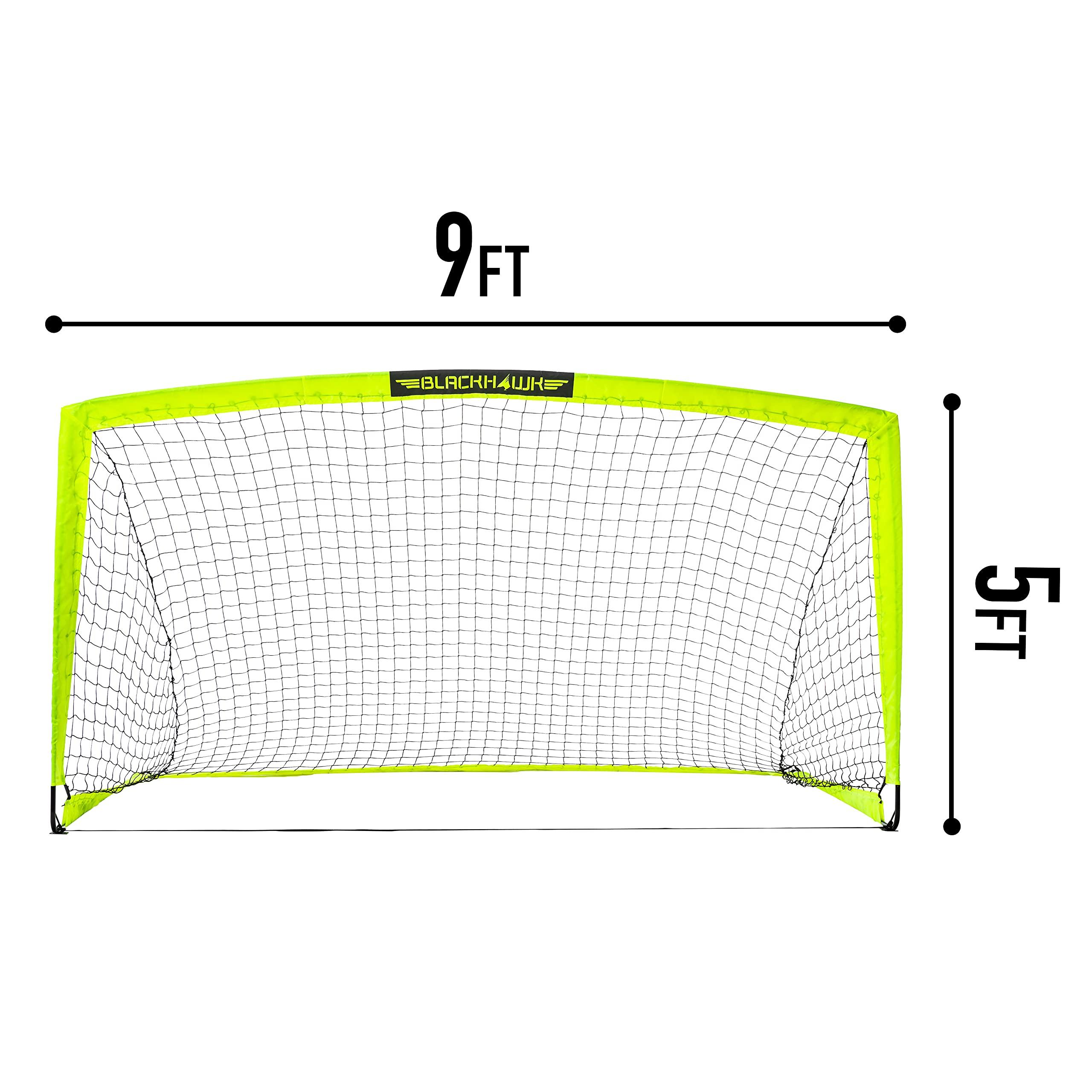 Franklin Sports Blackhawk Backyard Soccer Goal - Portable Pop Up Soccer Nets - Youth + Adult Folding Indoor + Outdoor Goals - Multiple Sizes + Colors - Perfect for Games + Practice - Image 3
