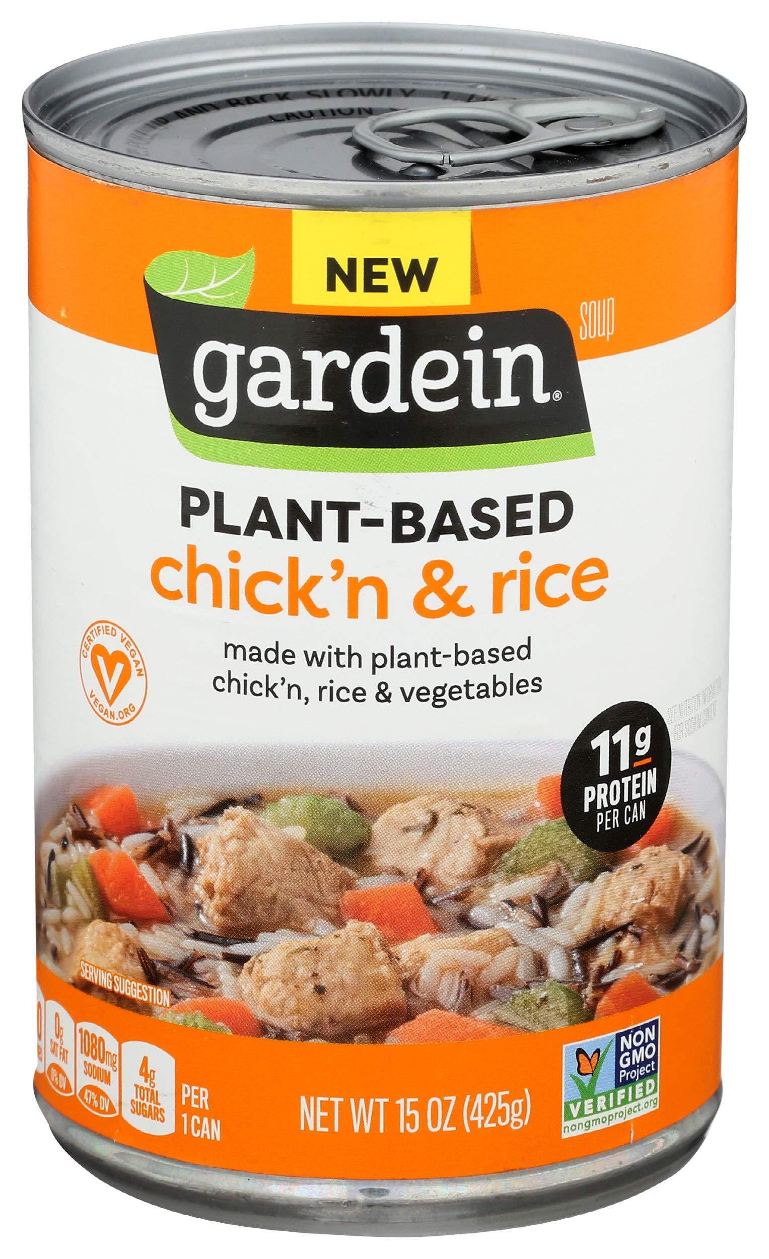 Gardein Plant-Based Chick'n & Rice Soup, Vegan, 15 oz.