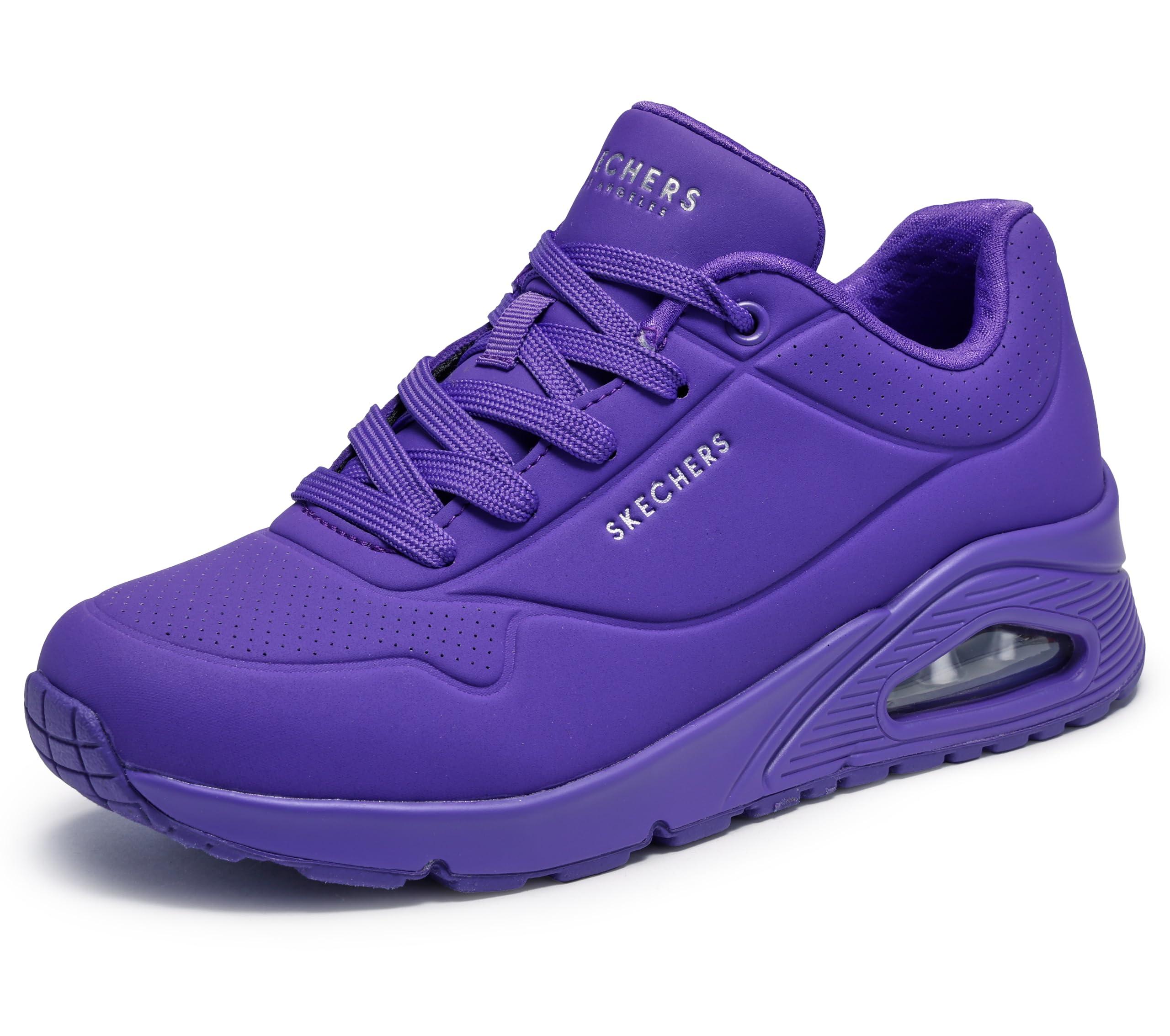 Skechers Women's Uno-Night Shades Sneaker Cooled Memory Foam, Skech-Air Midsole, Durabuck Upper