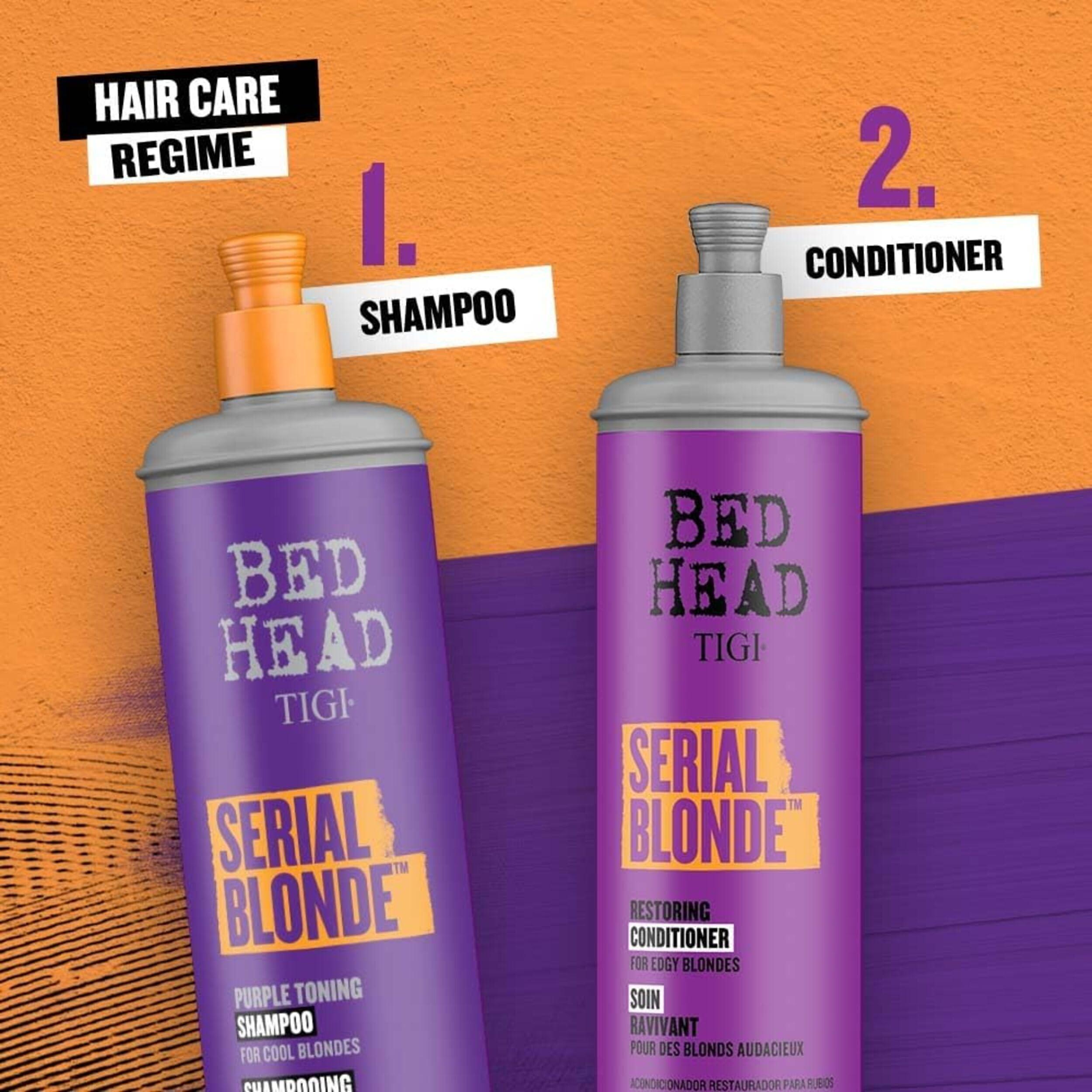 TIGI Bed Head Purple Toning Shampoo for Chemically Treated Hair Serial Blonde Sulfate-Free Shampoo 13.53 fl oz - Image 8