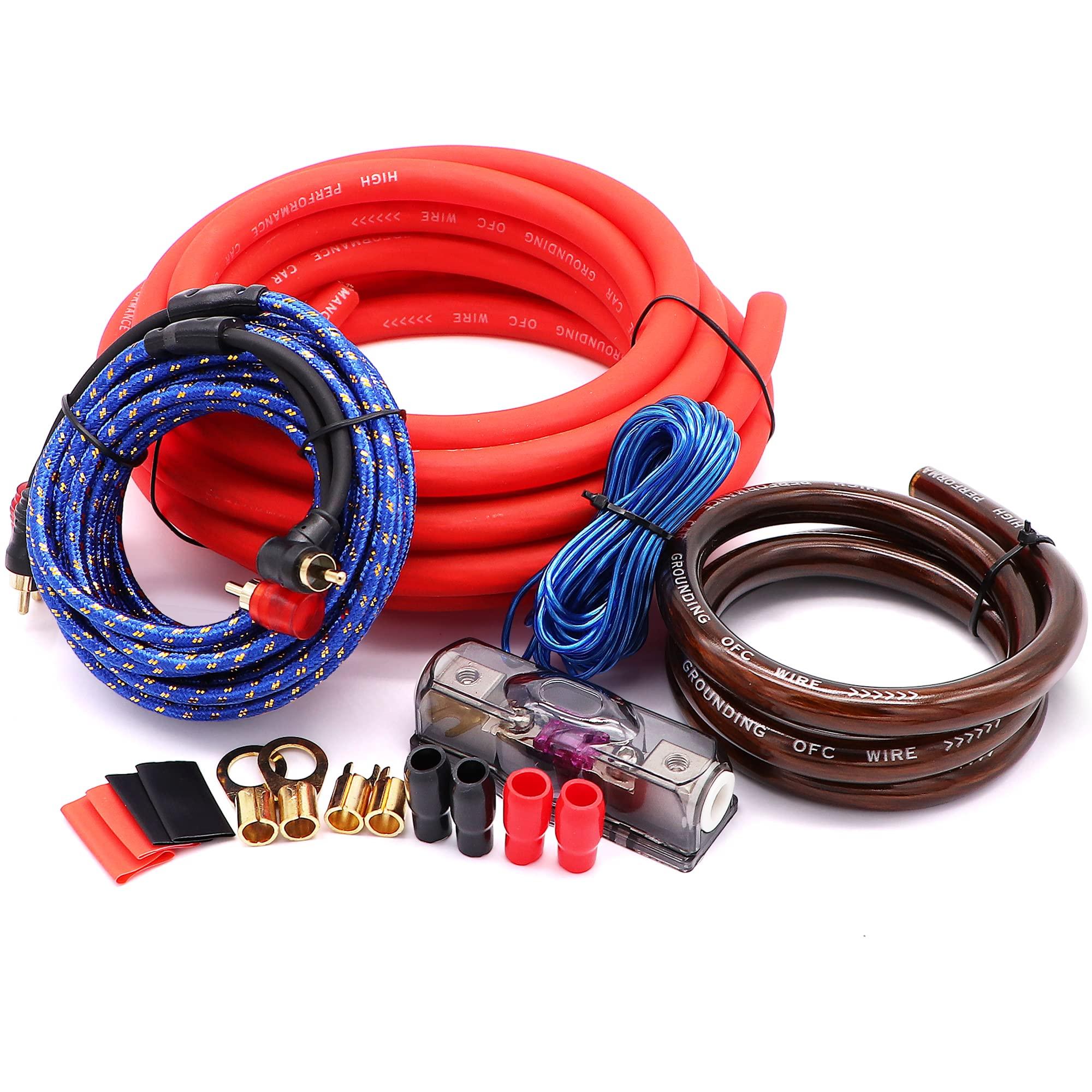 0 Gauge Amp Wiring Kit,3000 Watt Amplifier Sub Installation Kit Make Connections and Brings Power to Your Radio,Subwoofers and Speakers