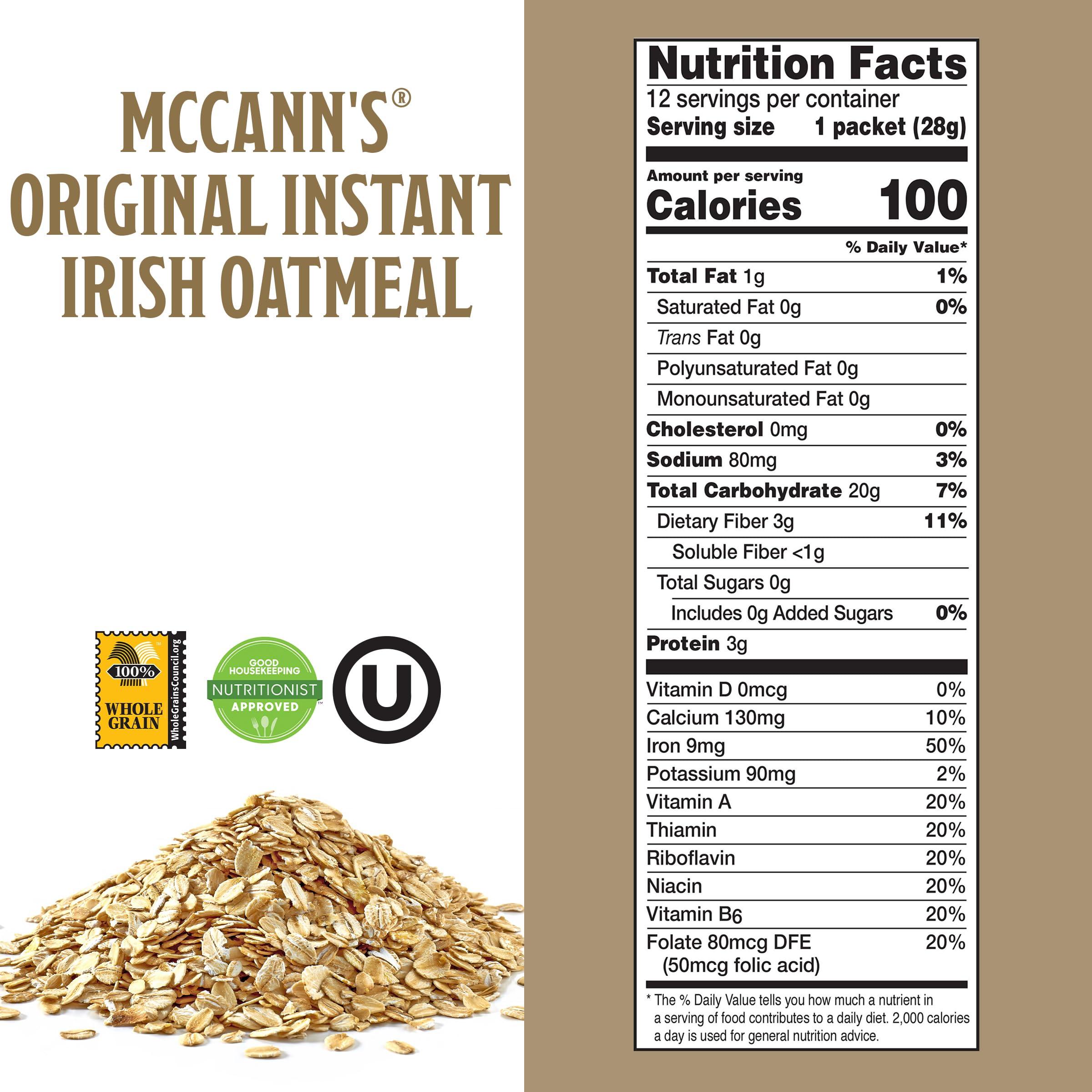 McCann's Instant Irish Oatmeal, Regular, 12 Packets - Image 2