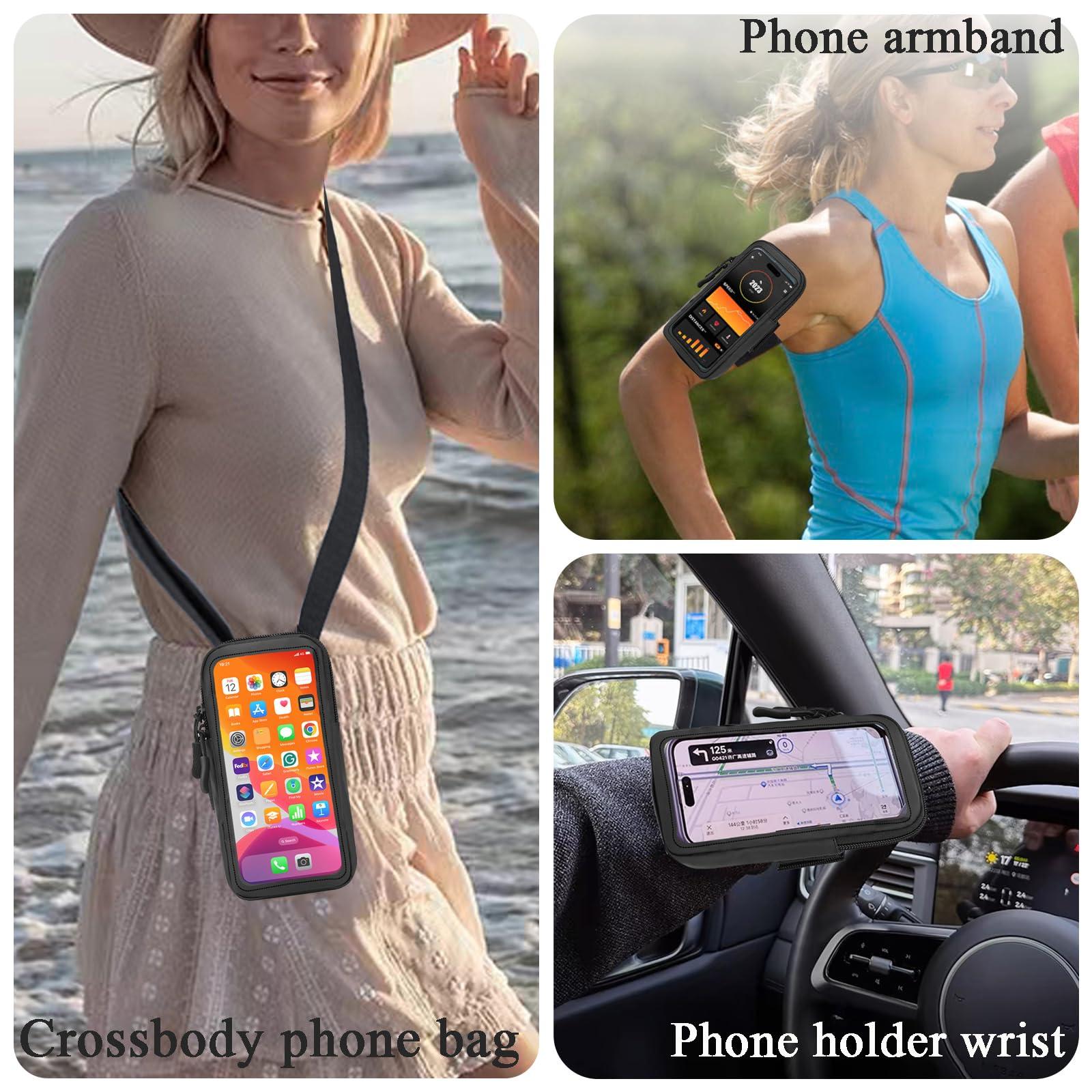 Phone Holder for Running, Walking, and Workout - Adjustable Arm Band Armband for iPhone and Cell Phones - Clear Crossbody Phone Pouch Purse with Strap for Women Men - Image 6