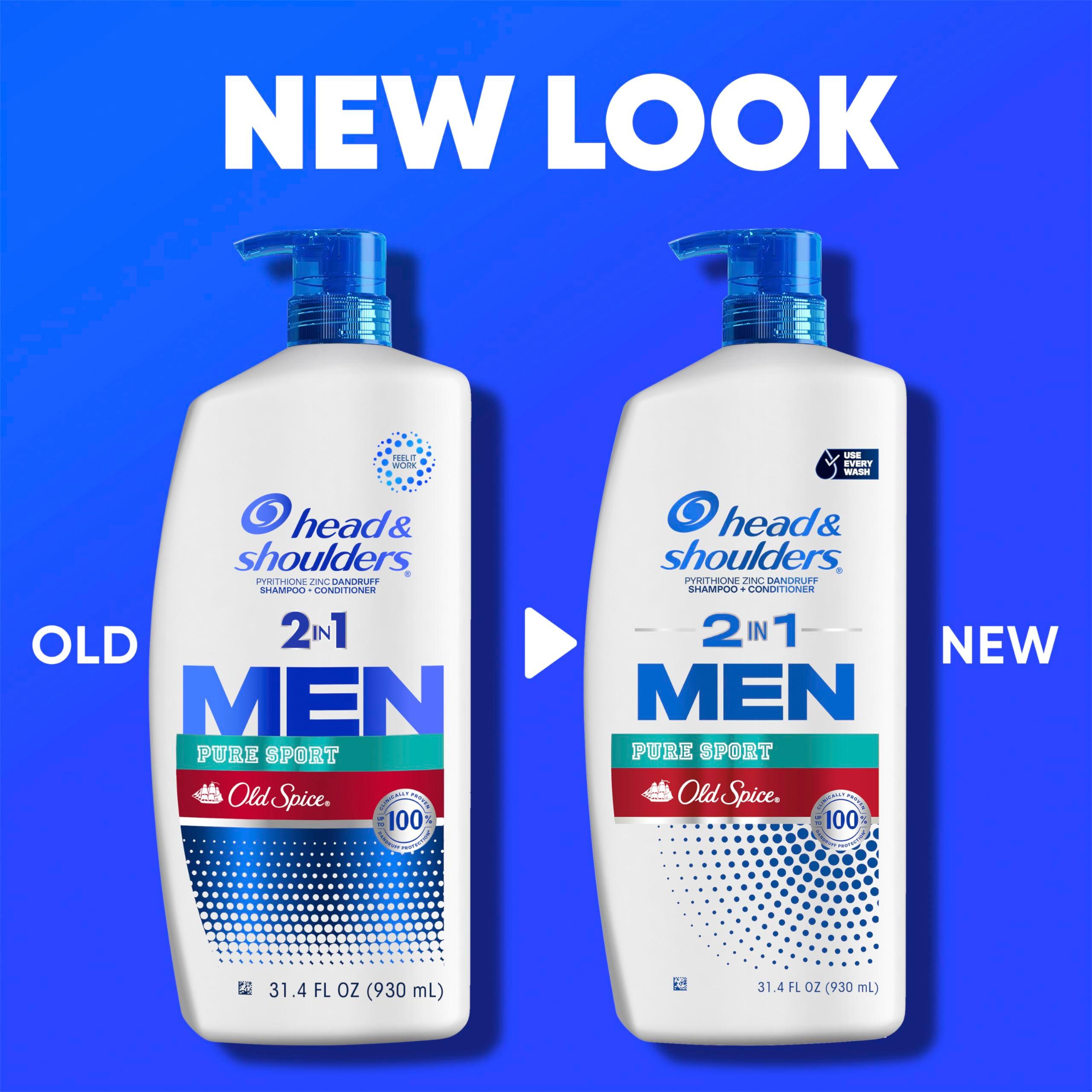 Head & Shoulders 2-in-1 Dandruff Shampoo and Conditioner Set, Clinically Proven Dandruff & Itch Relief, Lemon-Lime Scent of Old Spice Pure Sport, Nourish Scalp & Hair, 31.4 Fl Oz Each, 2 Pack - Image 7