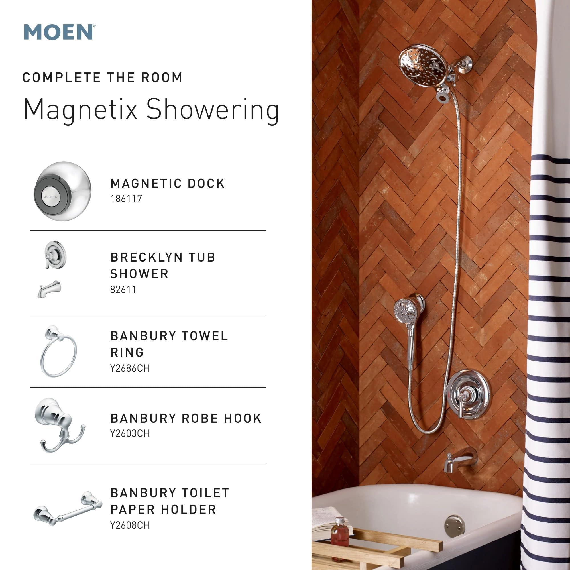 Moen Engage Chrome Magnetix 2-in-1 Combo Rain Showerhead with Detachable Handheld Shower Spray, Featuring Magnetic Docking System, 26009 - Image 6