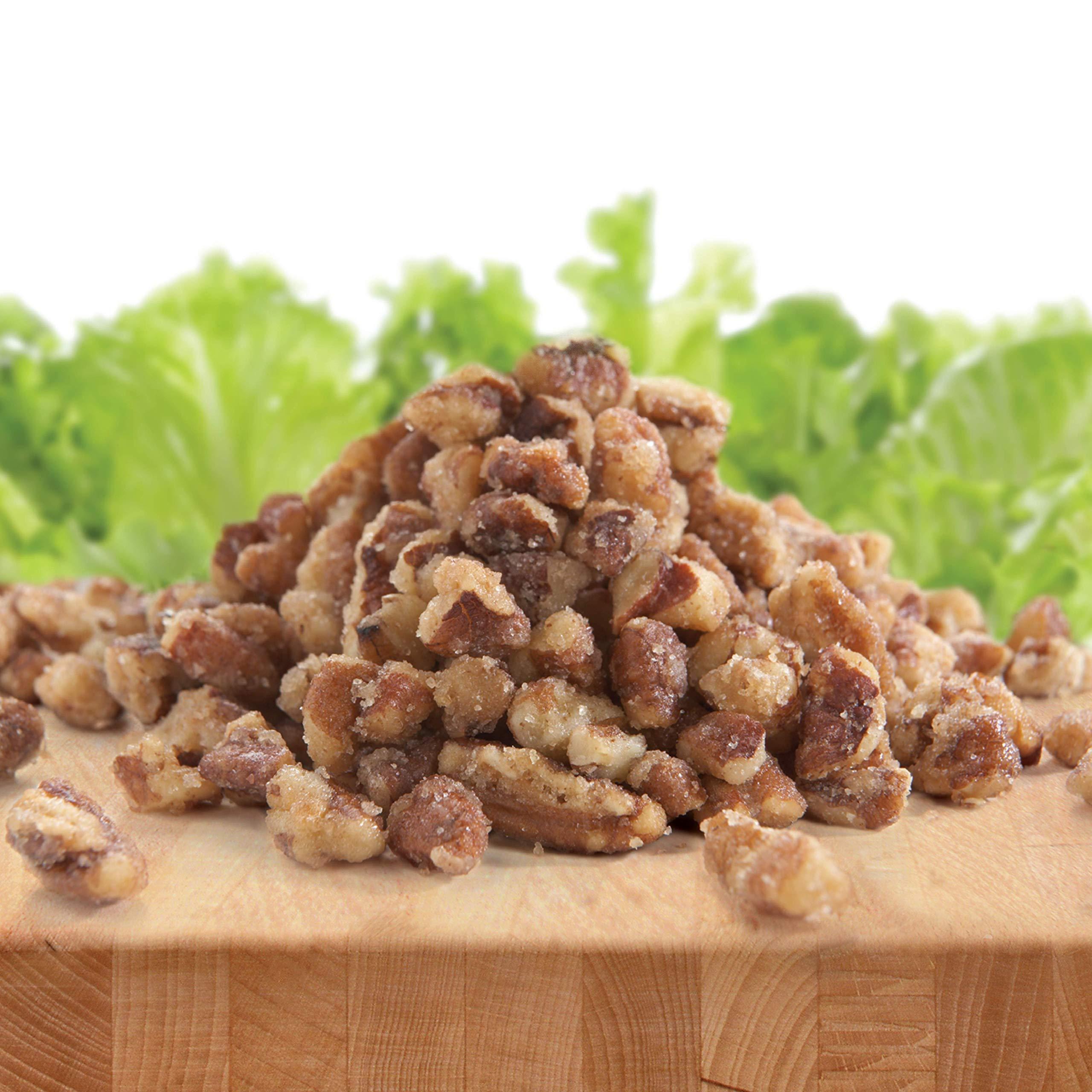 Fresh Gourmet Pecan Pieces | Honey Roasted Flavor | 3.5 Ounce | Crunchy Snack and Salad Topper - Image 4