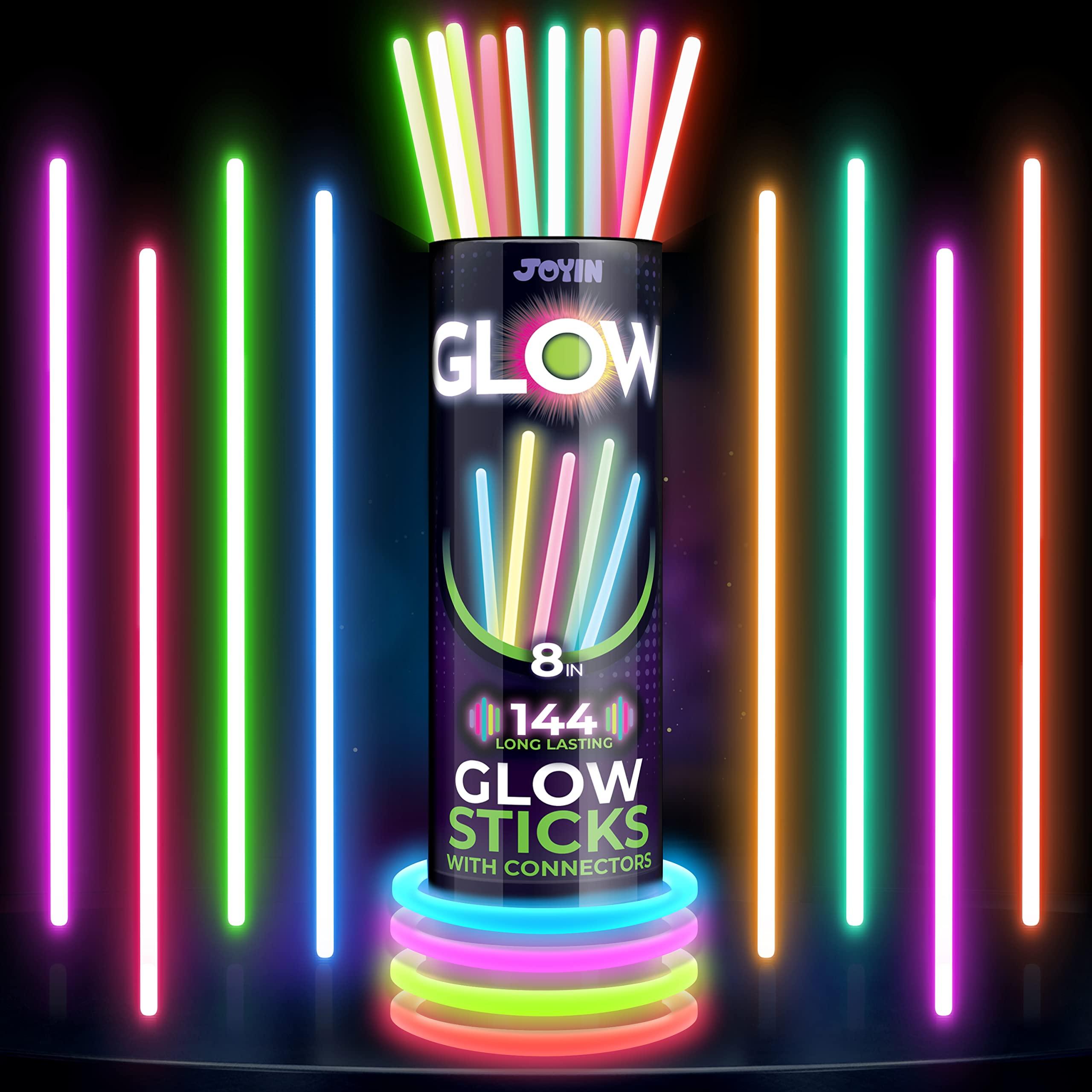 JOYIN 144 Pcs 8" Glowsticks, Bracelets Necklaces, Glow in the Dark Party Favors, Easter, Christmas, Halloween Supplies Pack, Football Party Supplies - Image 8
