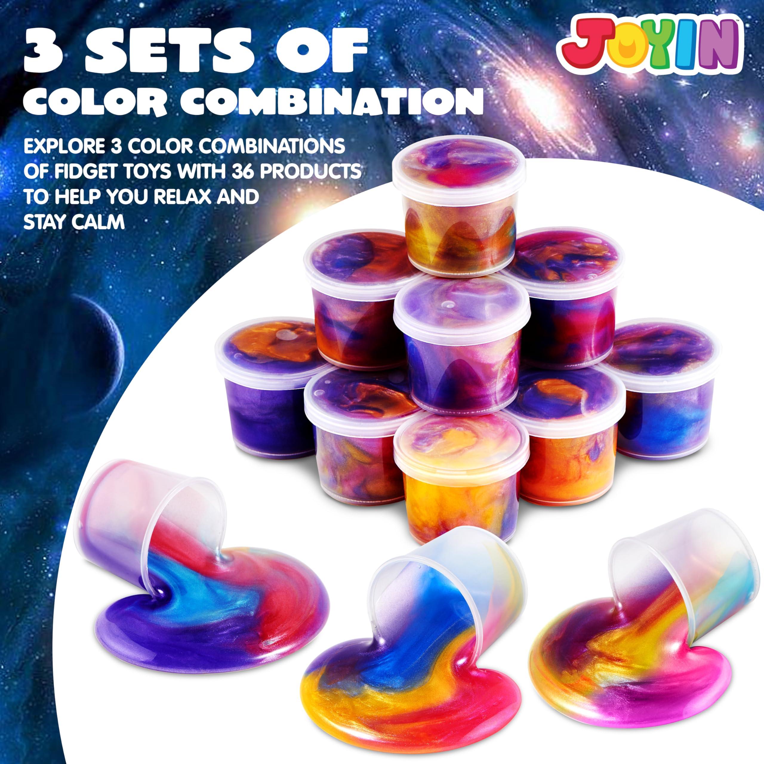 JOYIN Slime Party Favors, 36 Pack Galaxy Slime Cup - Stretchy, Non-Sticky, Mess-Free, Stress Relief, and Safe - Toys for Girls and Boys - Classroom Reward, Party Supplies - Image 3