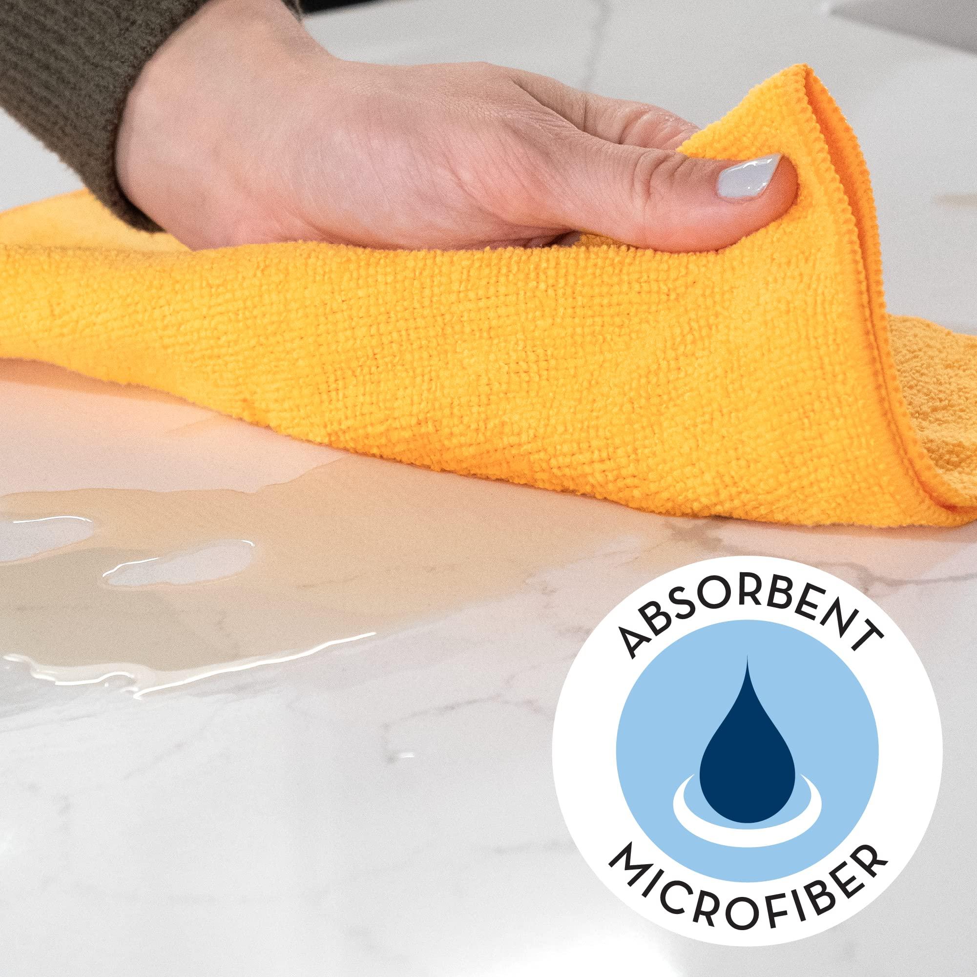 S&T INC. 50 Pack Microfiber Cleaning Cloth, Bulk Towels for Home, Reusable Microfiber Towels for Cars, Cleaning Rags, Assorted, 11.5 Inches x 11.5 Inches, 50 Count - Image 3