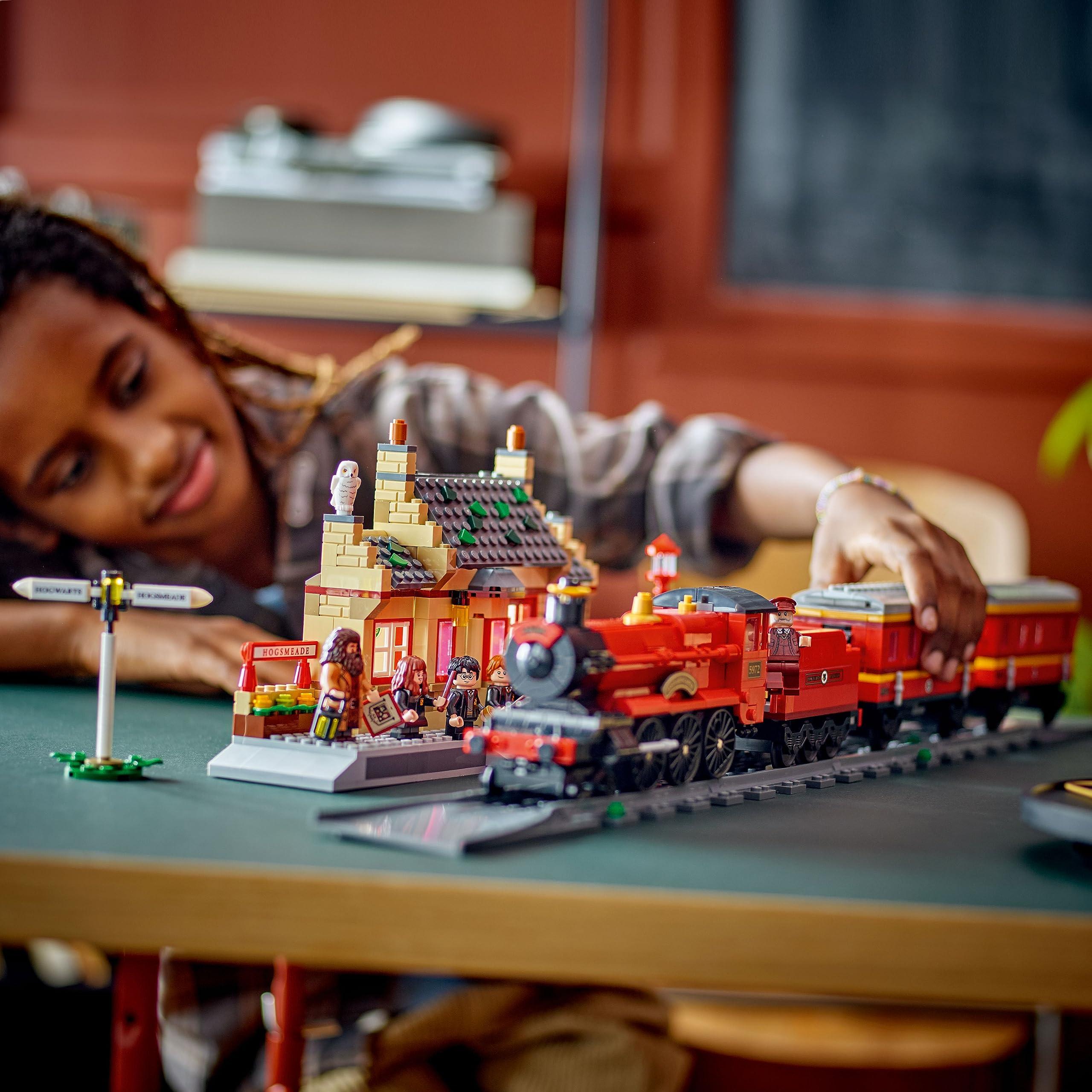 LEGO Harry Potter Hogwarts Express & Hogsmeade Station 76423 Building Toy Set; Harry Potter Gift Idea for Fans Aged 8+; Features a Buildable Train, Tracks, Ticket Office and 8 Harry Potter Minifigures - Image 2