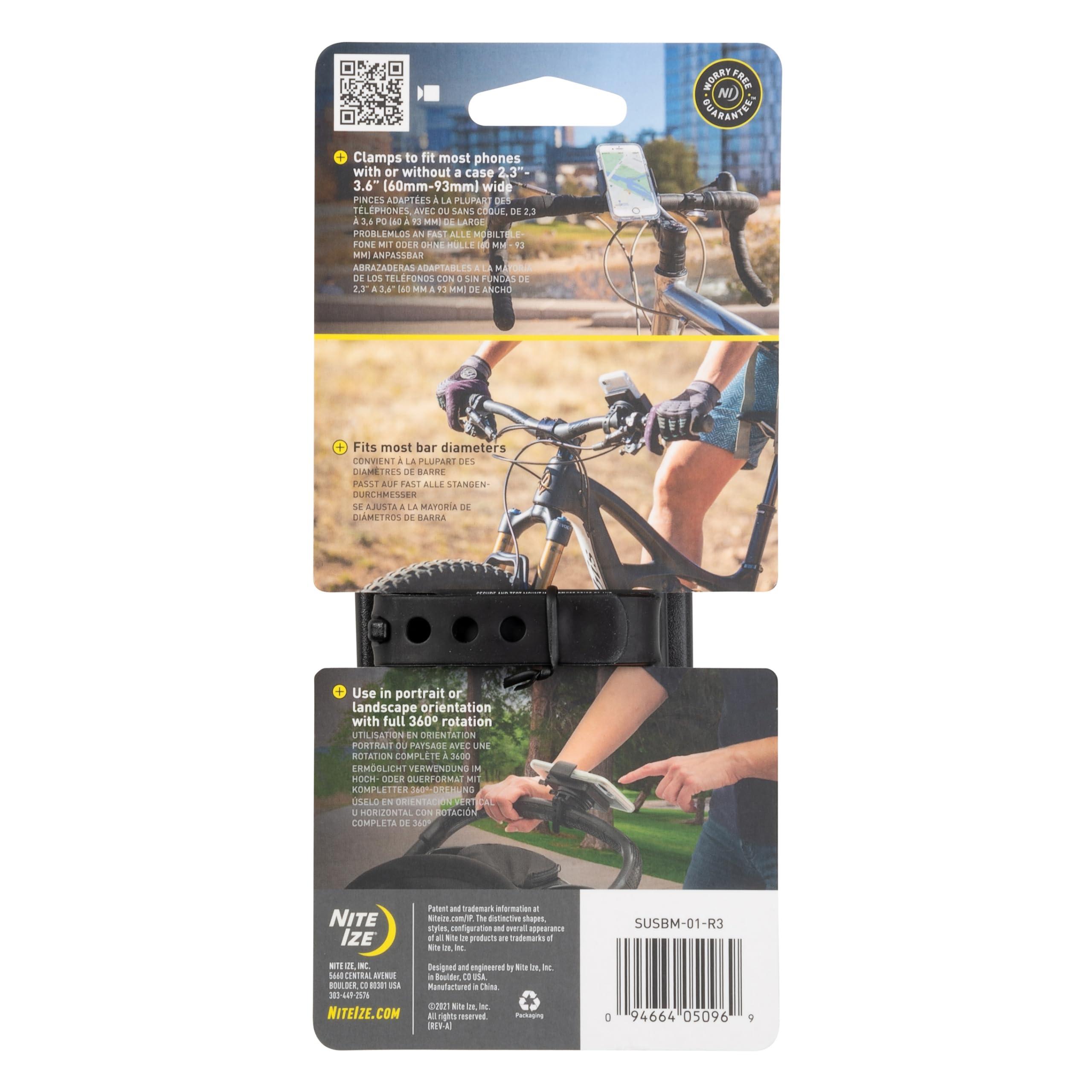 Nite Ize Squeeze Rotating Smartphone Bar Mount - Bike Mount Phone Holder for Handlebars - Phone Holster Accessories - Rotating Phone Holder with Easy-to-Squeeze Levers - Black - Image 6