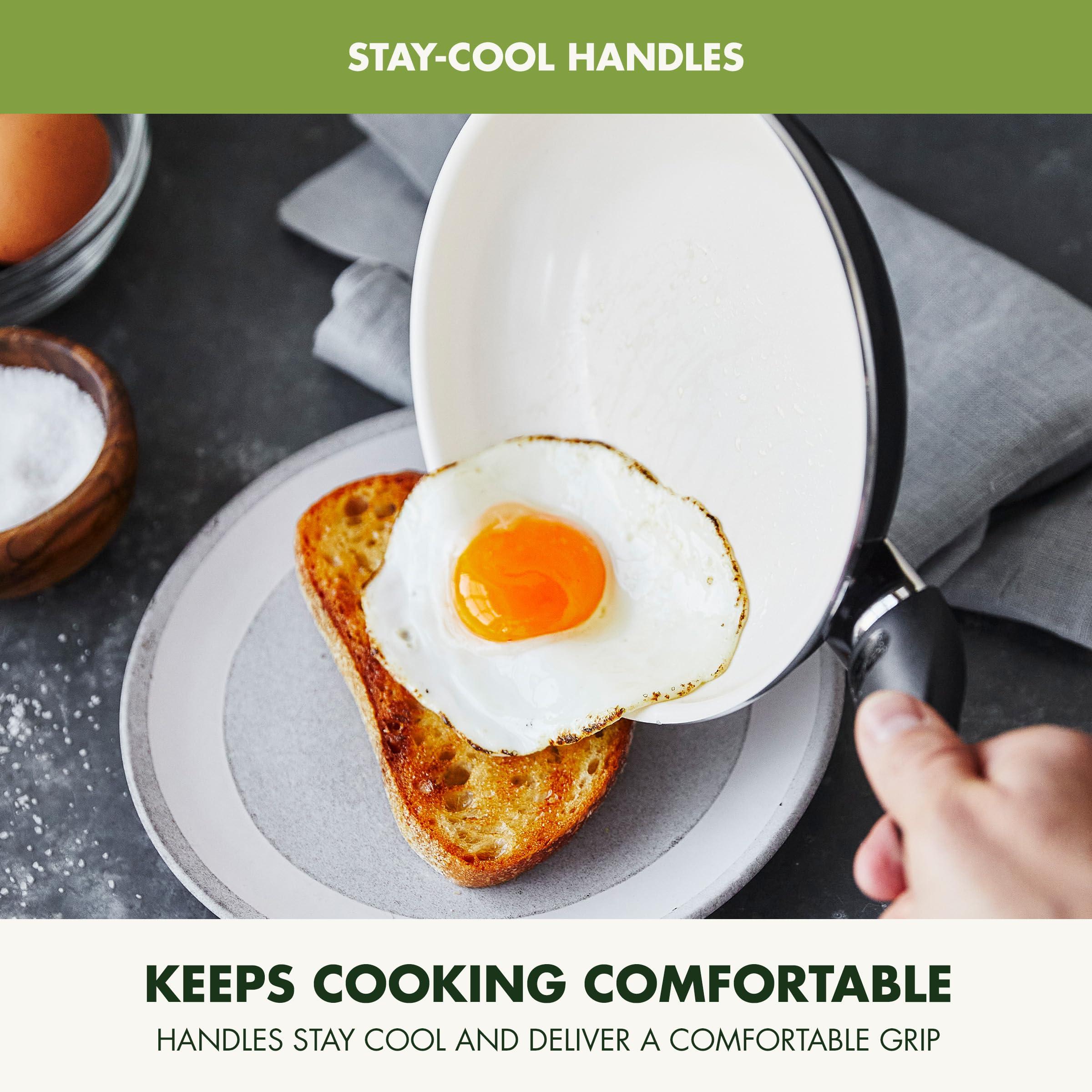 GreenPan Rio 11" Square Griddle Pan, Ceramic Nonstick Cookware, PFOA and PFAS-Free, Stay-Cool Bakelite Handle, Black - Image 5