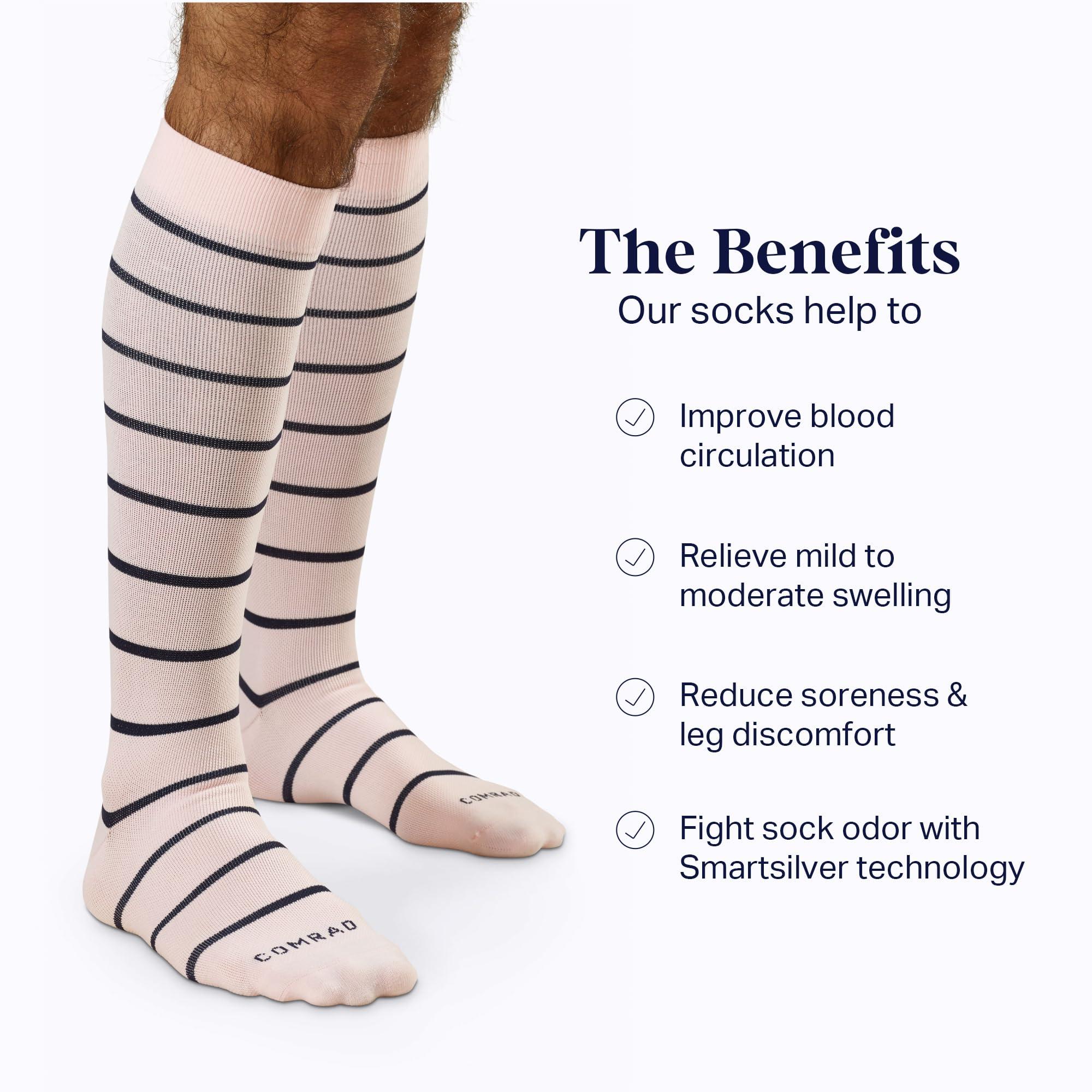 Comrad Nylon Knee High Socks - 15-20mmHg Graduated Compression Socks - Soft & Breathable Support Unisex Socks - Image 5