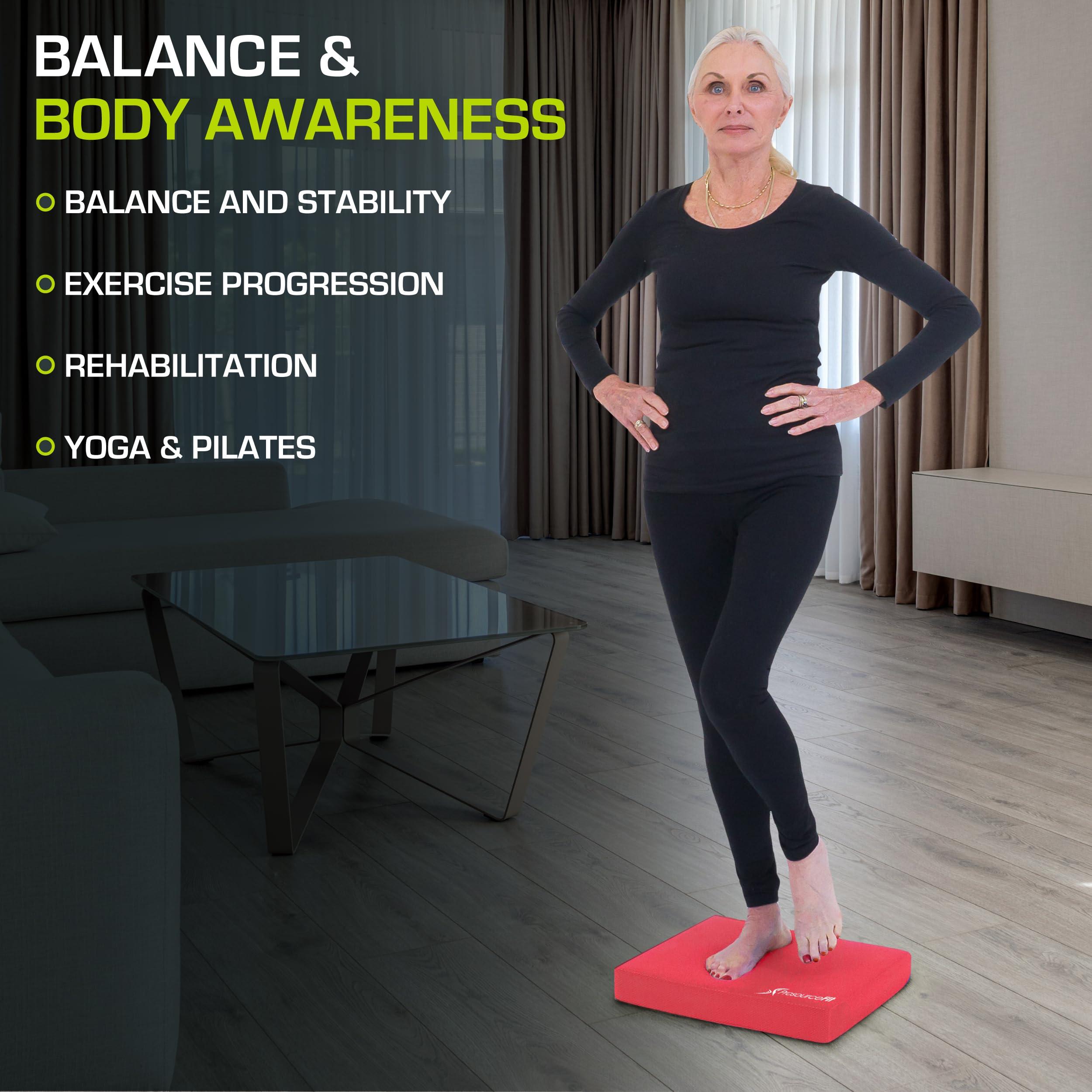 ProsourceFit Exercise Balance Pad – Large Cushioned Non-Slip Foam Mat & Knee Pad for Fitness, Stability Training, Physical Therapy, Yoga 15"x19" - Image 5