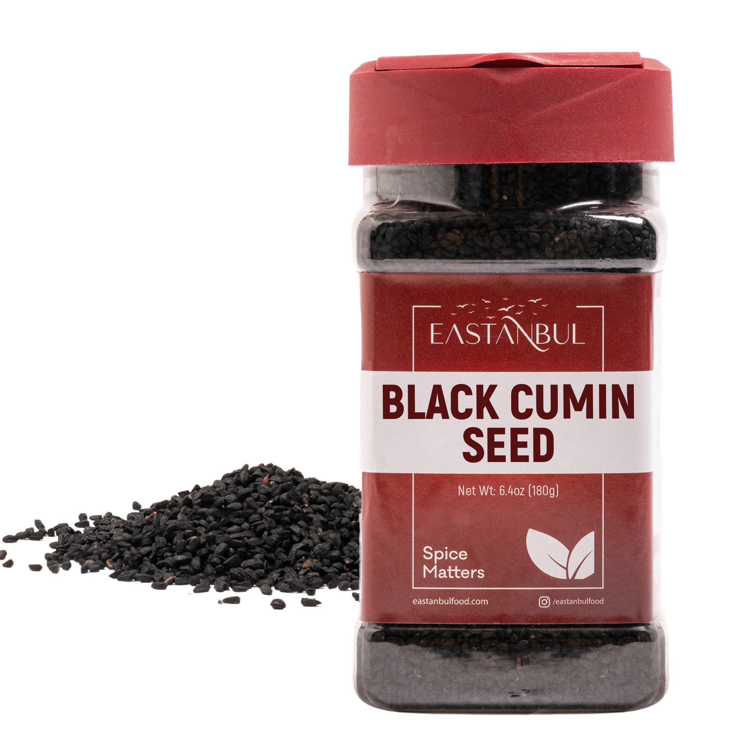 Eastanbul Nigella Seeds, Black Cumin Seed, Whole Black Cumin, Flavorful, Natural AKA Nigella Sativa & Kalonji, Perfect for Cooking and Baking, No Salt, No Preservatives, No Additives, 6.4oz
