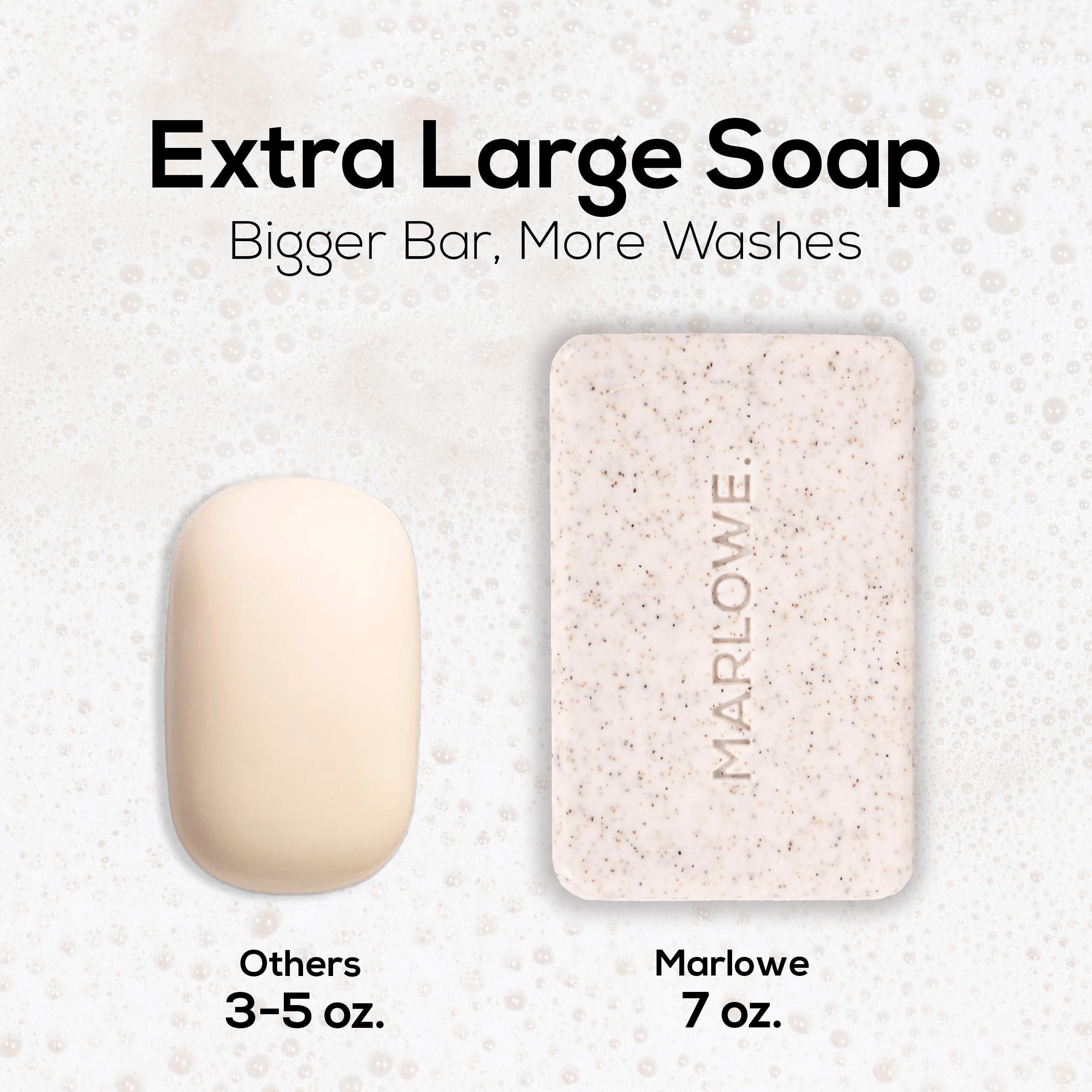 MARLOWE. No. 102 Body Scrub Soap 7 oz (3 Bars), Exfoliating Soap Bar with Shea Butter, Olive Oil & Green Tea Extracts, Cleanses, Smooths & Revitalizes Skin, Original Sage & Fir Scent - Image 9