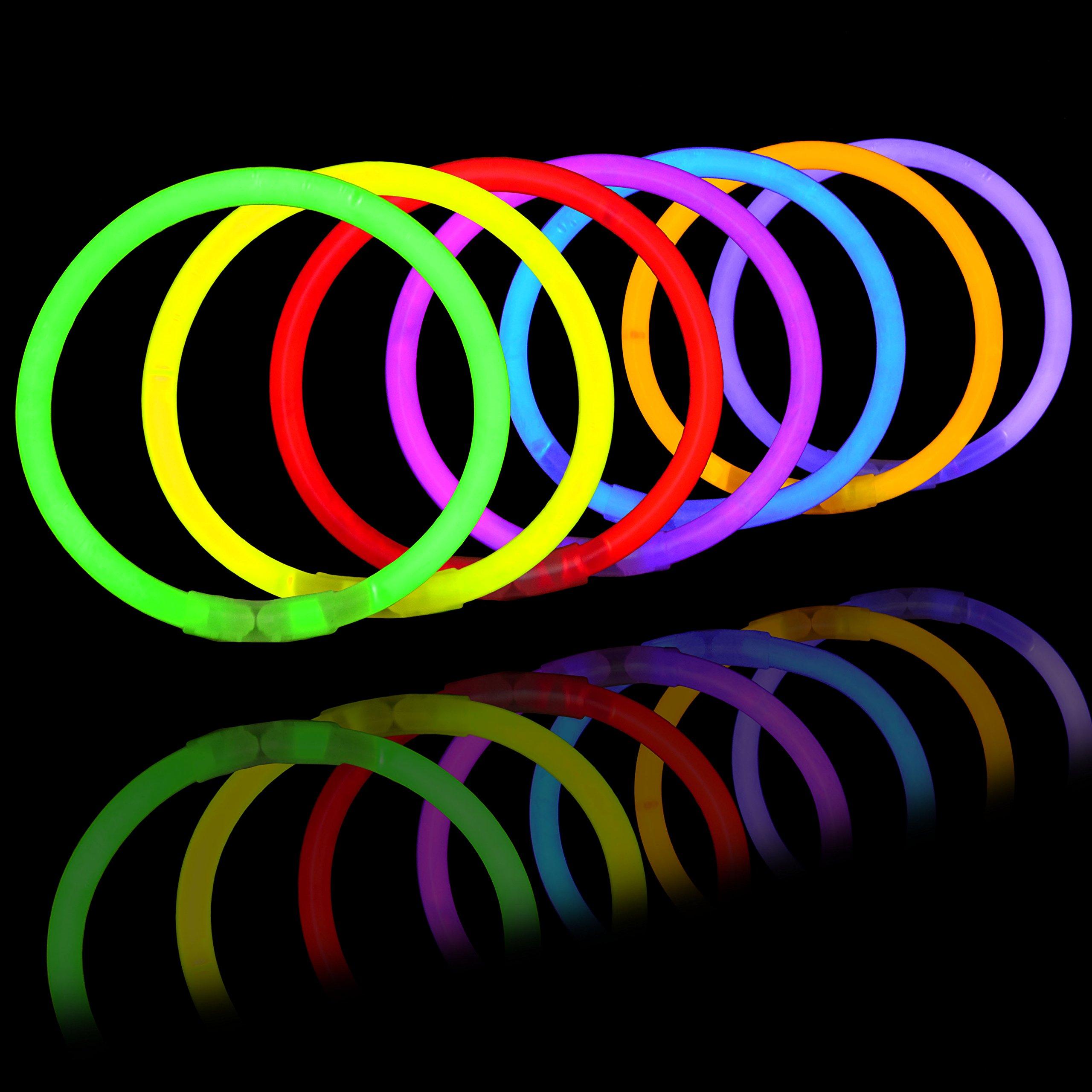 JOYIN 144 Pcs 8" Glowsticks, Bracelets Necklaces, Glow in the Dark Party Favors, Easter, Christmas, Halloween Supplies Pack, Football Party Supplies - Image 7
